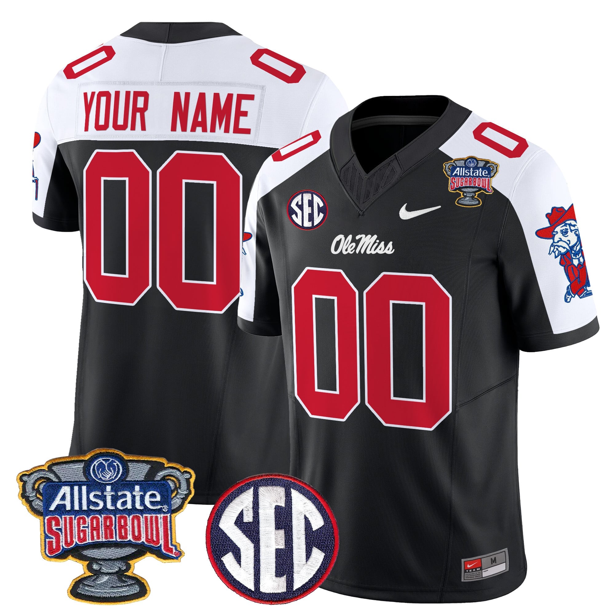 Ole Miss Rebels 2026 Sugar Bowl Vapor Limited Custom Jersey - All Stitched