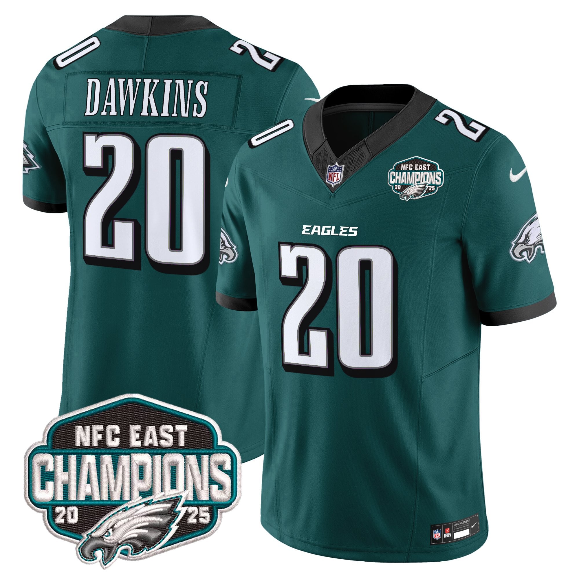 Men's Philadelphia Eagles 2025 NFC East Division Champions Vapor Limited Jersey - All Stitched