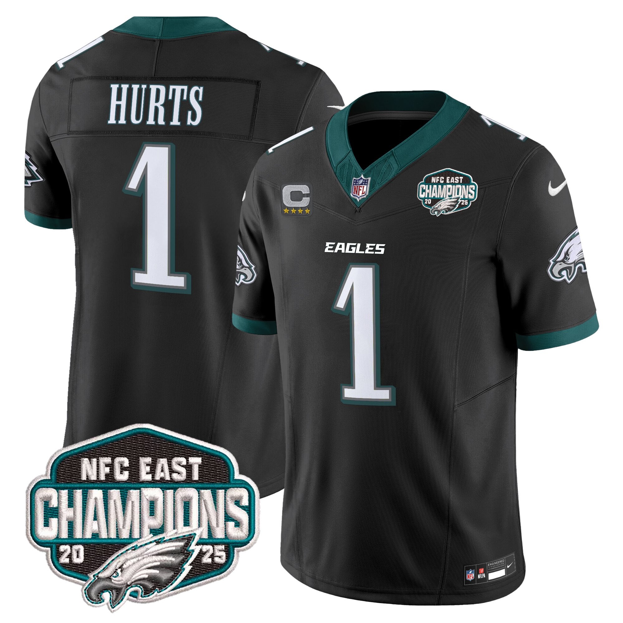 Men's Philadelphia Eagles 2025 NFC East Division Champions Vapor Limited Jersey - All Stitched