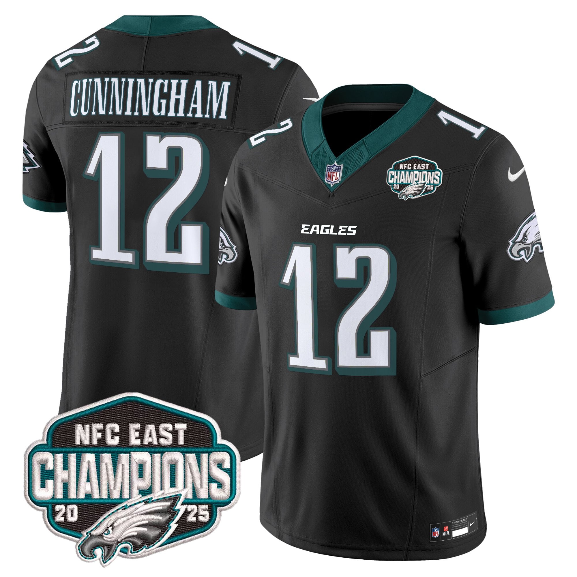 Men's Philadelphia Eagles 2025 NFC East Division Champions Vapor Limited Jersey - All Stitched