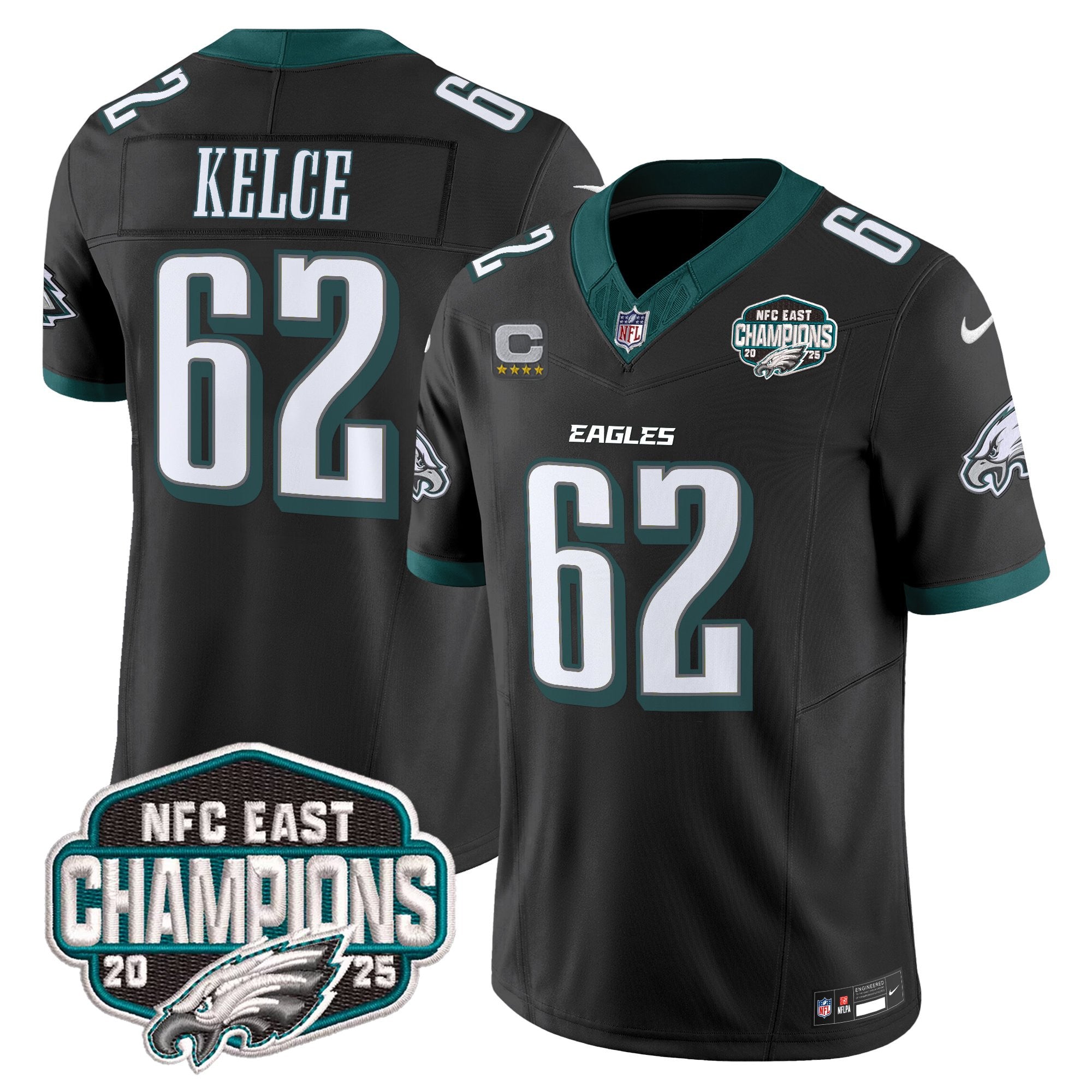 Men's Philadelphia Eagles 2025 NFC East Division Champions Vapor Limited Jersey - All Stitched