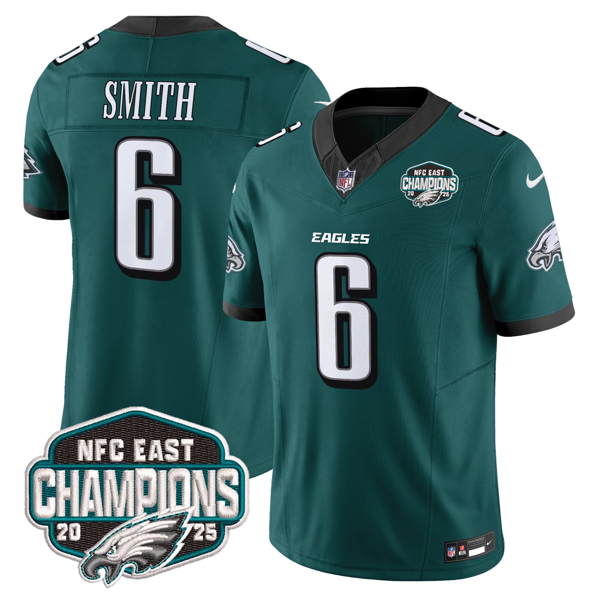Men's Philadelphia Eagles 2025 NFC East Division Champions Vapor Limited Jersey - All Stitched