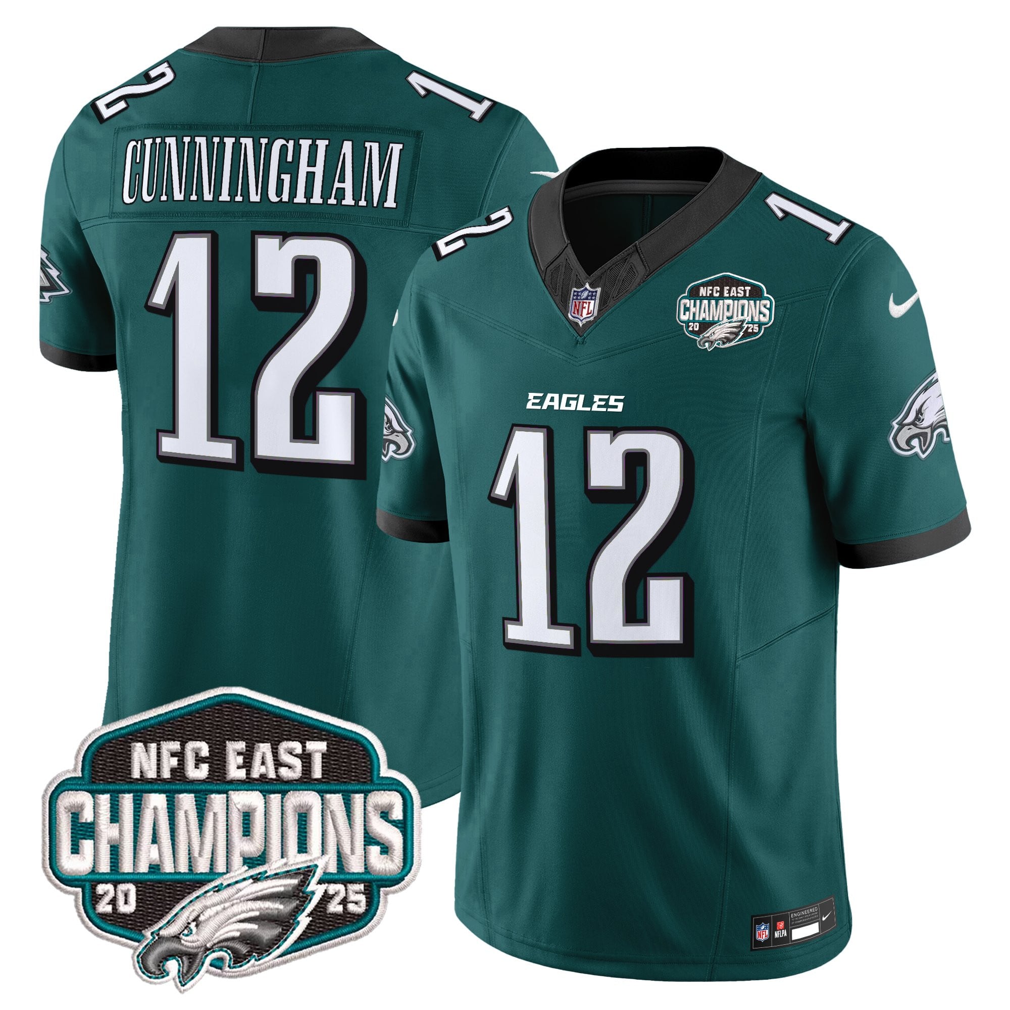 Men's Philadelphia Eagles 2025 NFC East Division Champions Vapor Limited Jersey - All Stitched