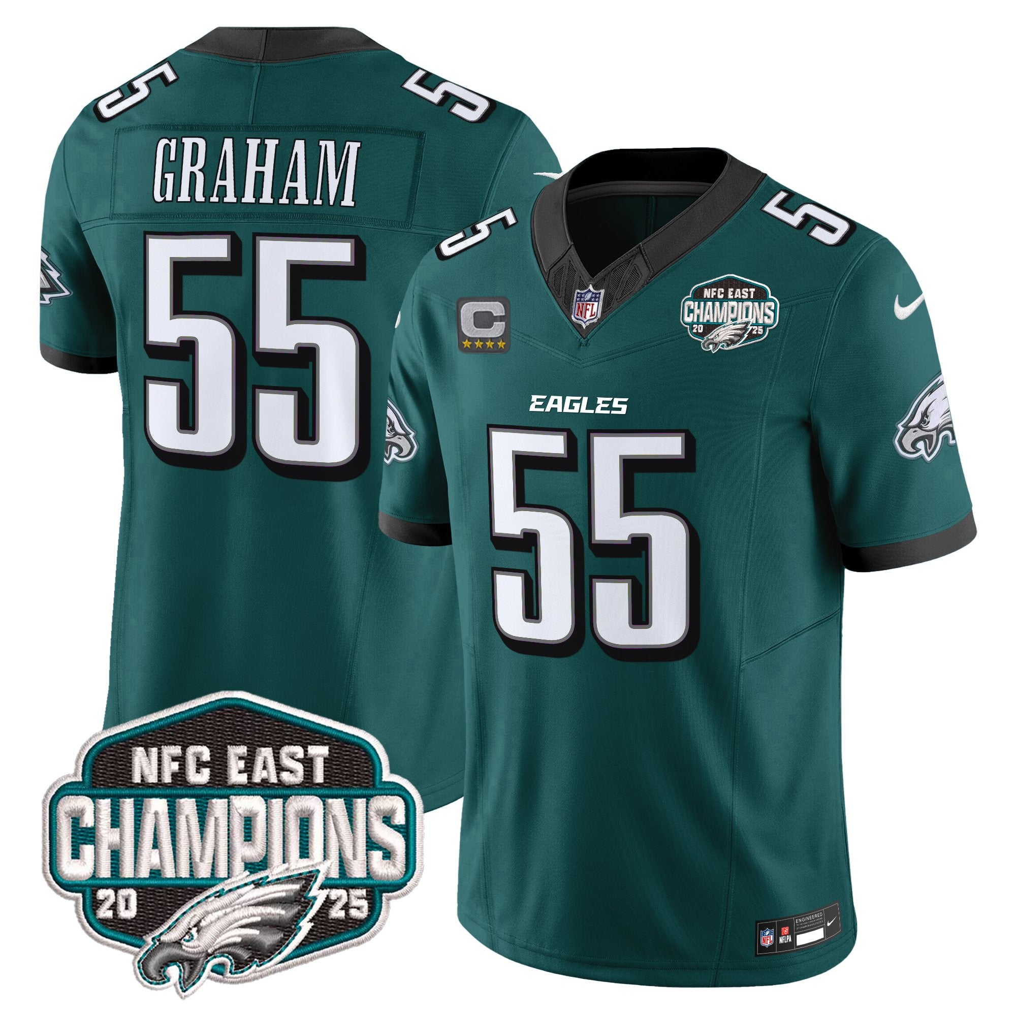Men's Philadelphia Eagles 2025 NFC East Division Champions Vapor Limited Jersey - All Stitched