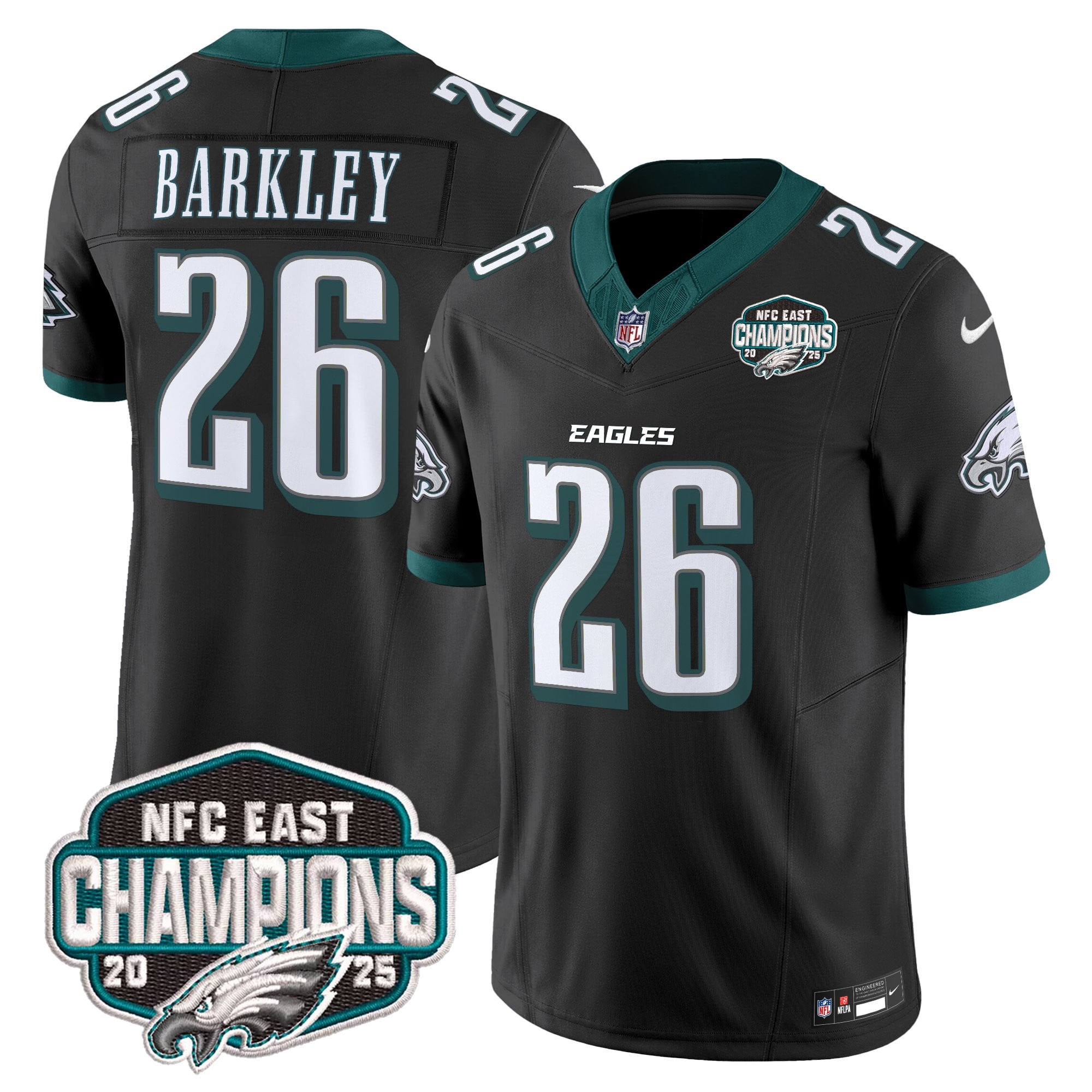 Men's Philadelphia Eagles 2025 NFC East Division Champions Vapor Limited Jersey - All Stitched