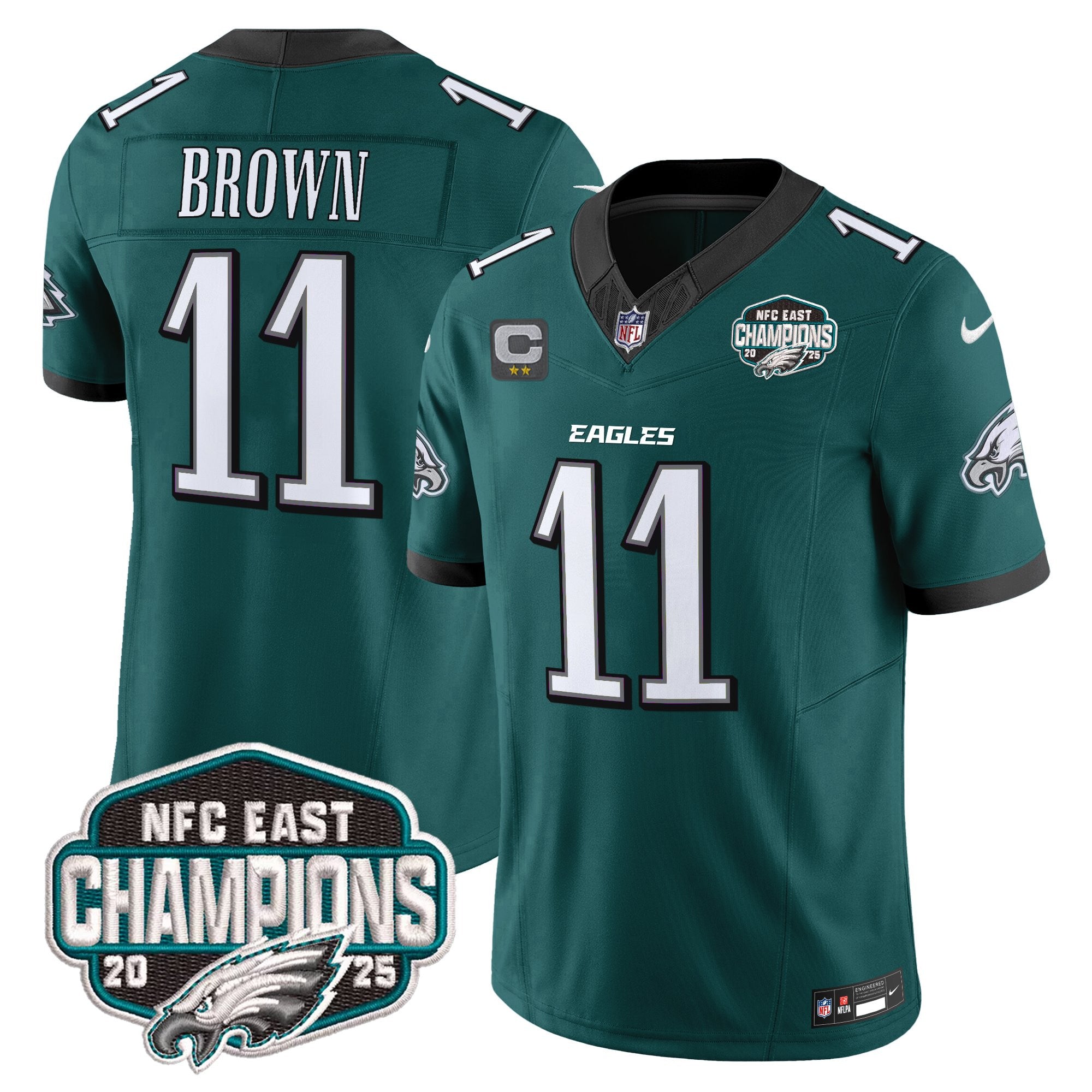 Men's Philadelphia Eagles 2025 NFC East Division Champions Vapor Limited Jersey - All Stitched