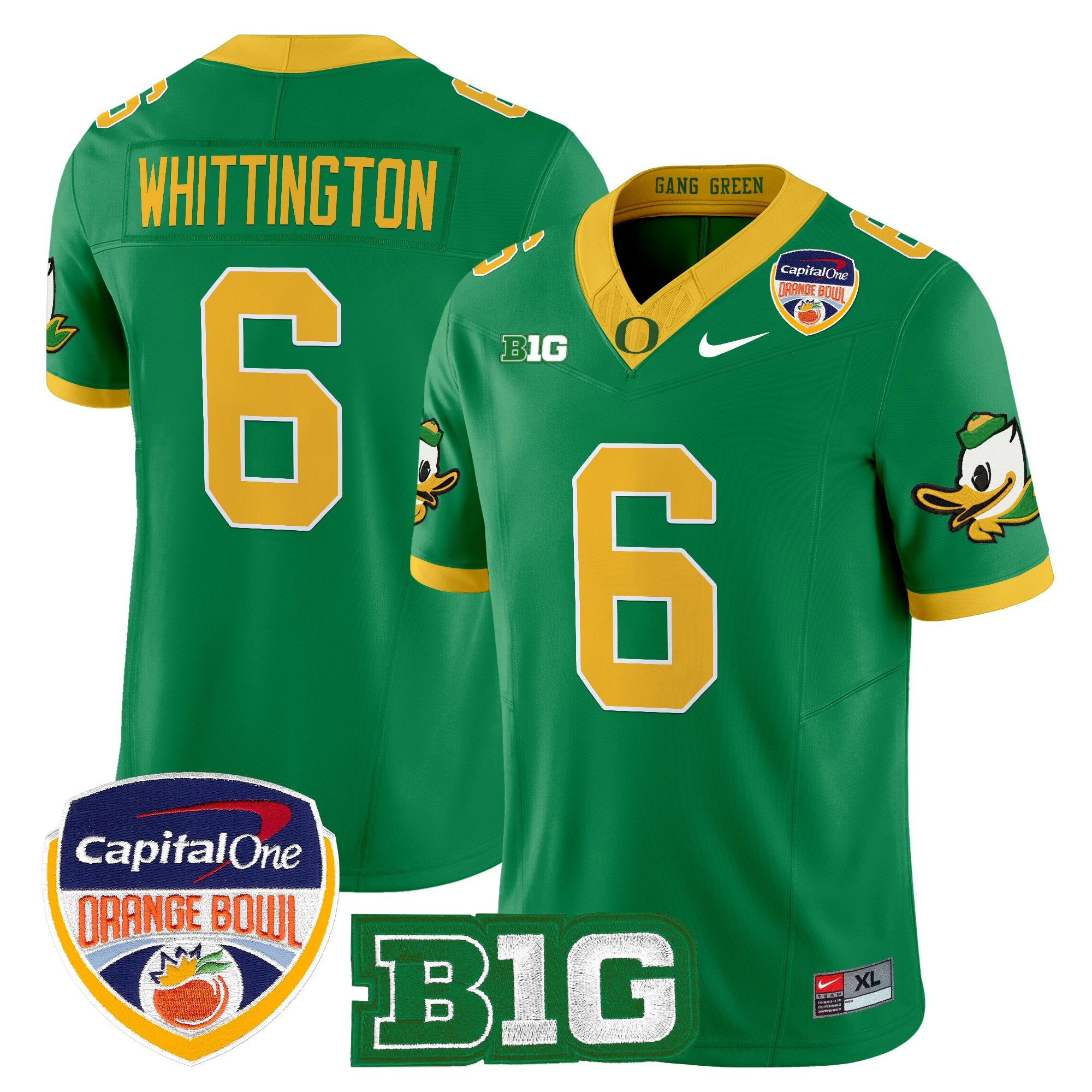 Men's Oregon Ducks 2026 Orange Bowl Vapor Limited Jersey - All Stitched
