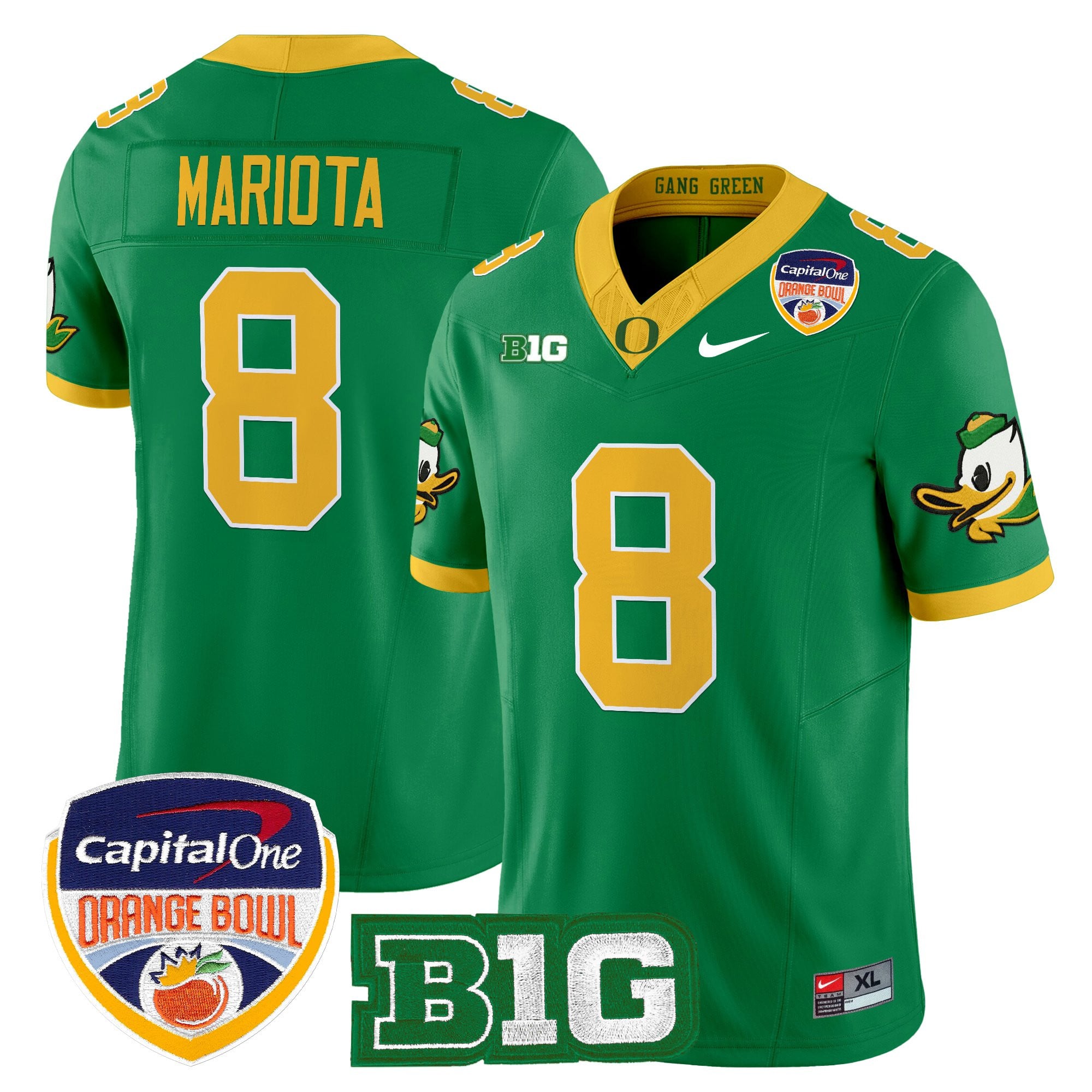 Men's Oregon Ducks 2026 Orange Bowl Vapor Limited Jersey - All Stitched