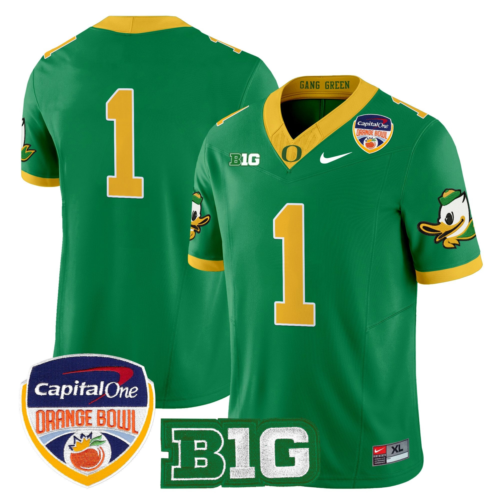 Men's Oregon Ducks 2026 Orange Bowl Vapor Limited Jersey - All Stitched