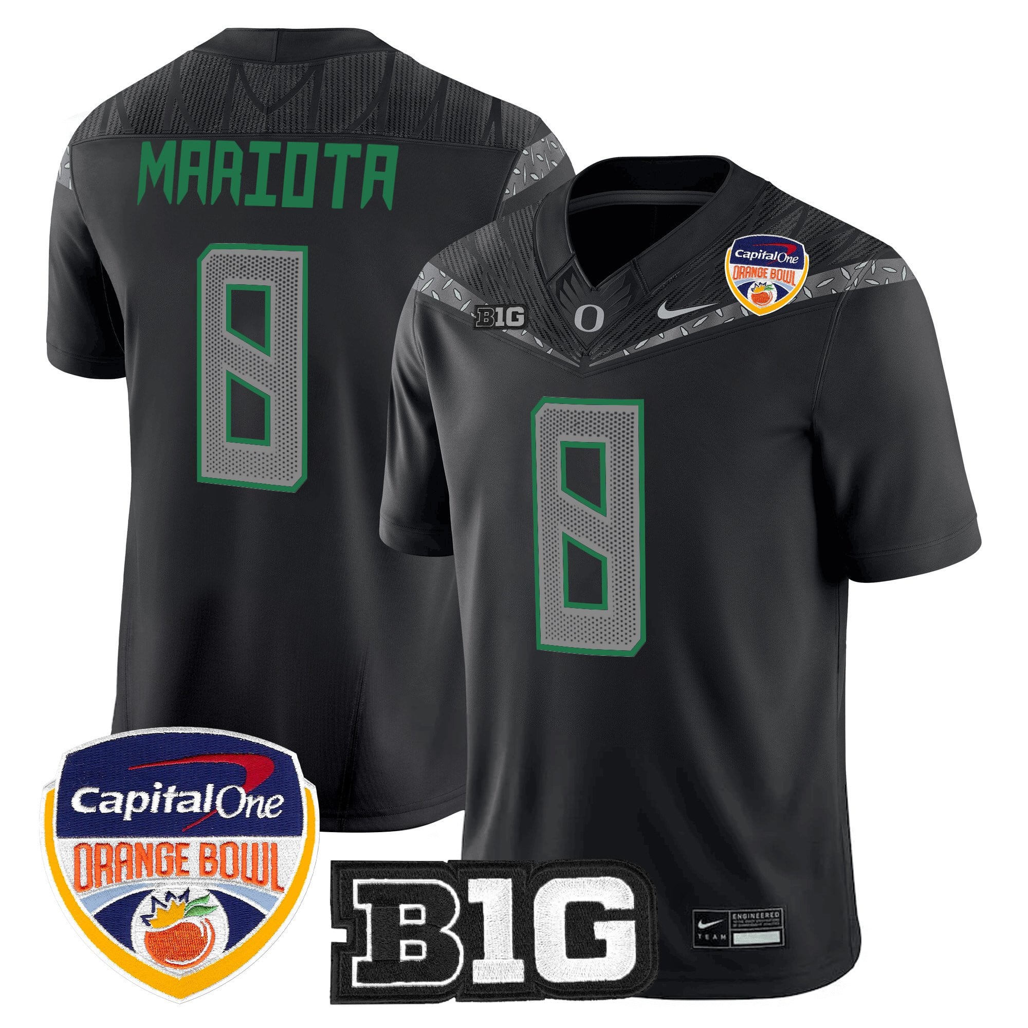 Men's Oregon Ducks 2026 Orange Bowl Vapor Limited Jersey - All Stitched