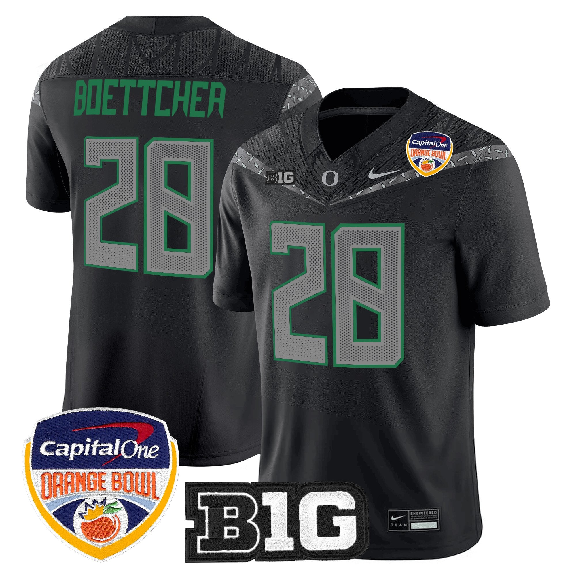 Men's Oregon Ducks 2026 Orange Bowl Vapor Limited Jersey - All Stitched