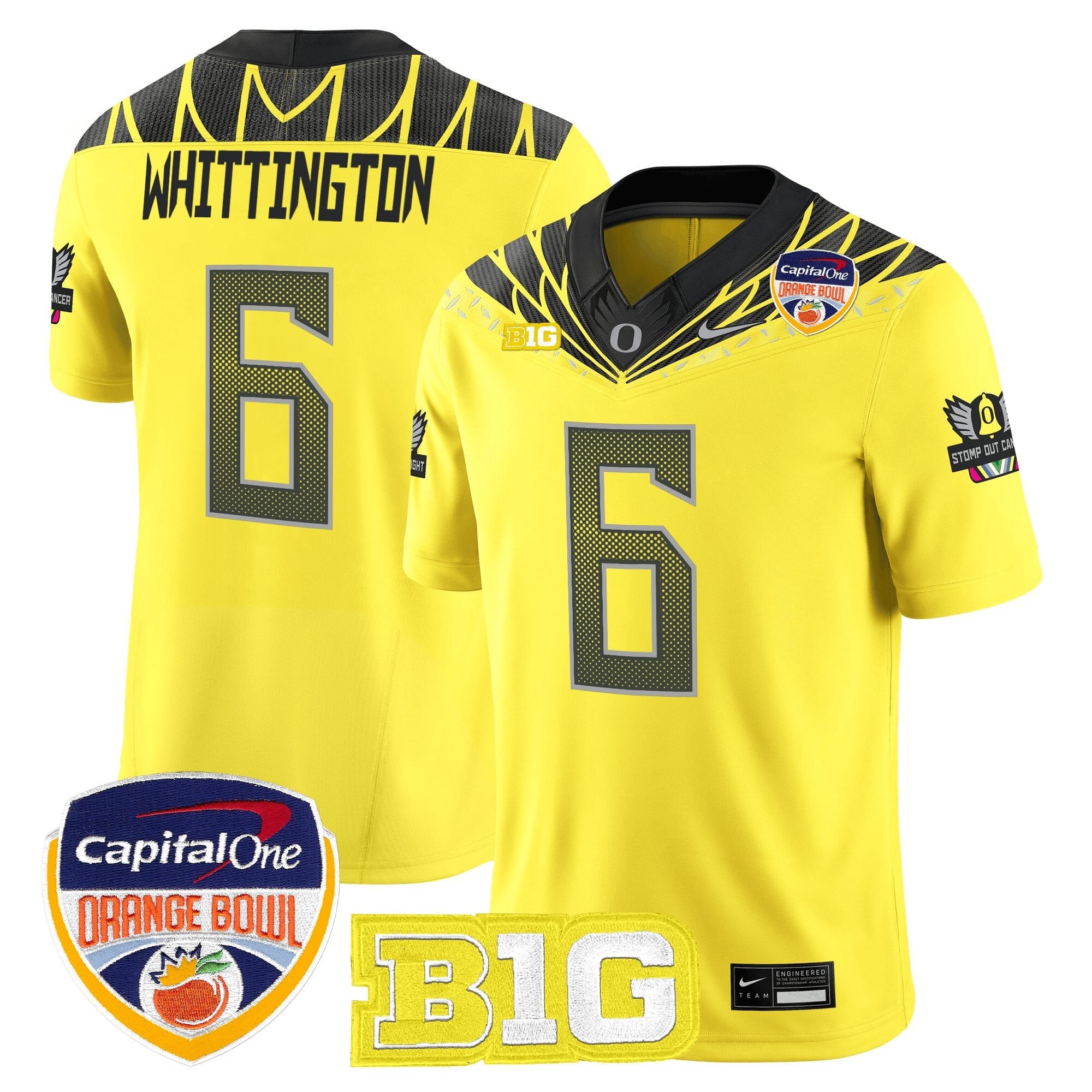 Men's Oregon Ducks 2026 Orange Bowl Vapor Limited Jersey - All Stitched