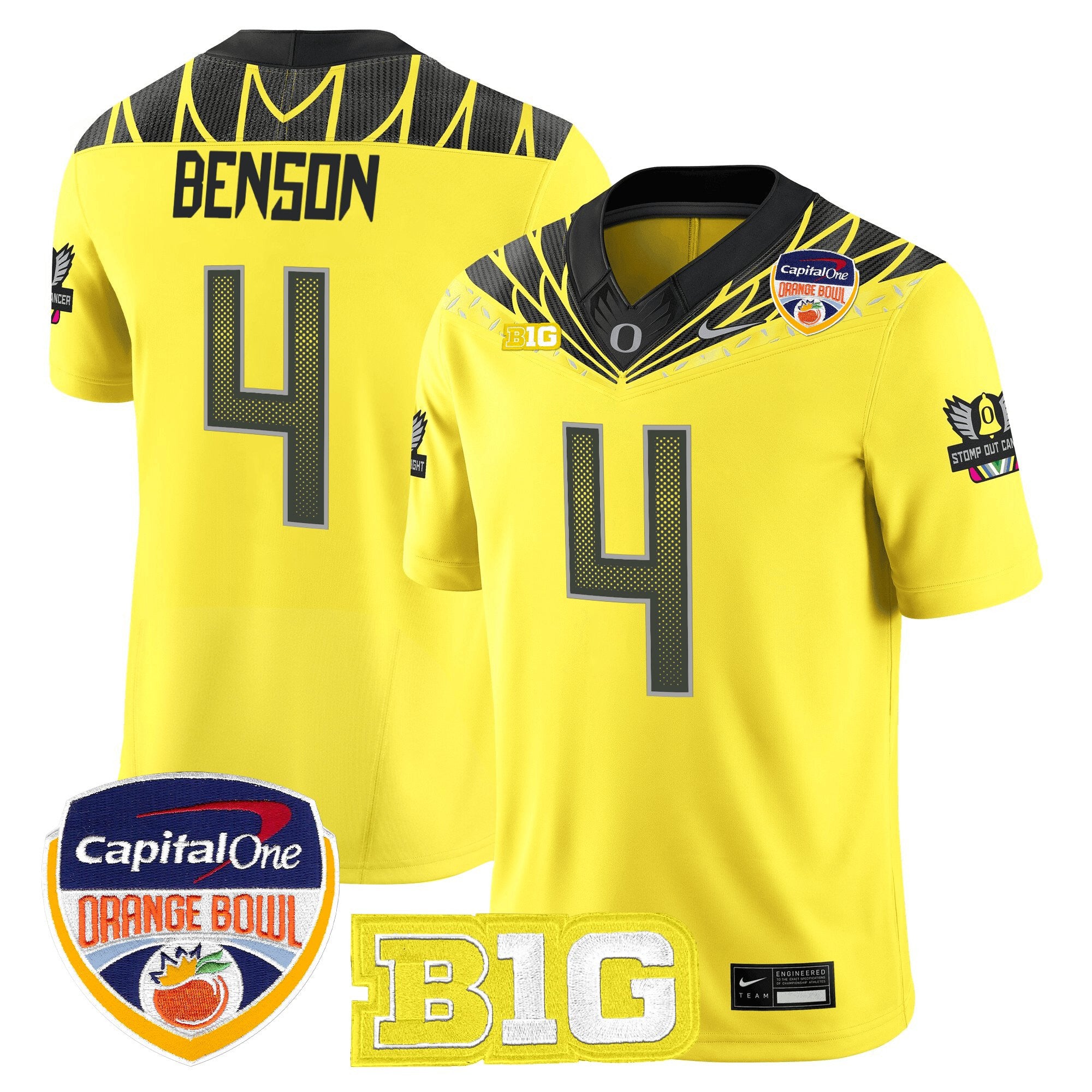 Men's Oregon Ducks 2026 Orange Bowl Vapor Limited Jersey - All Stitched
