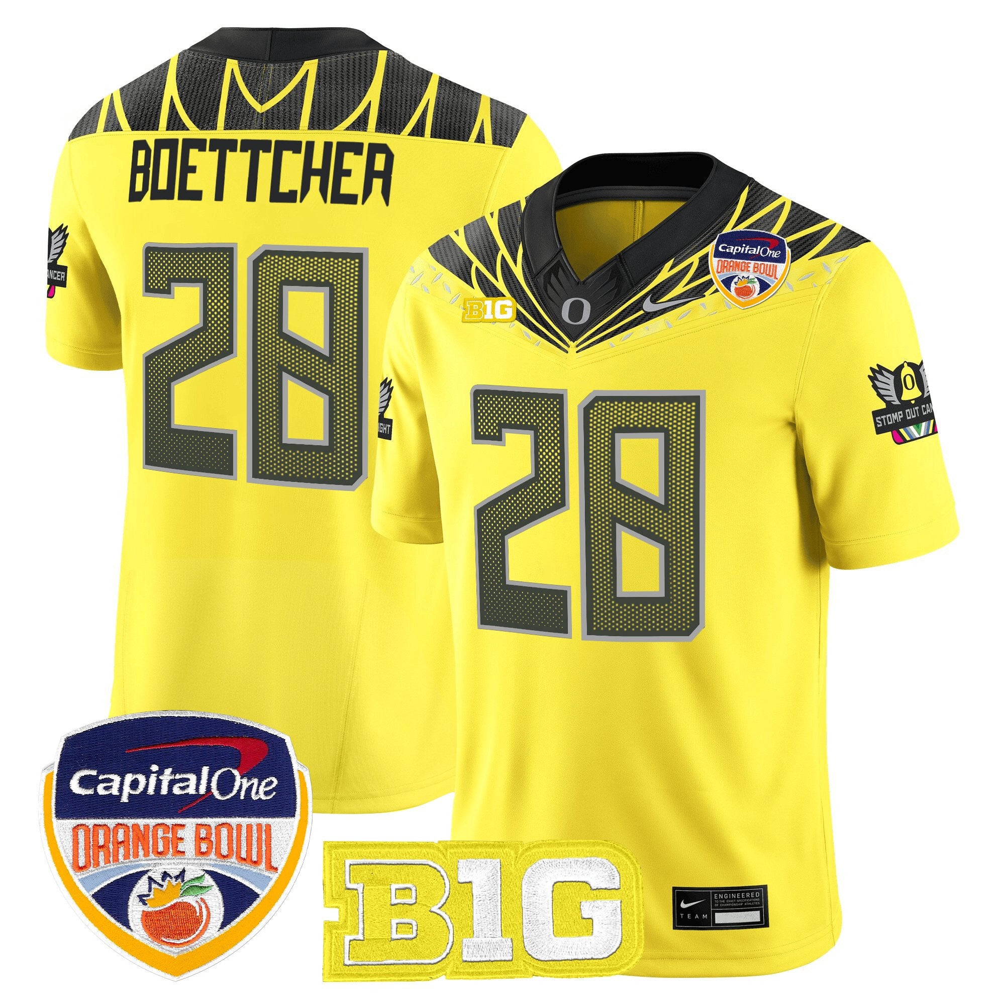 Men's Oregon Ducks 2026 Orange Bowl Vapor Limited Jersey - All Stitched
