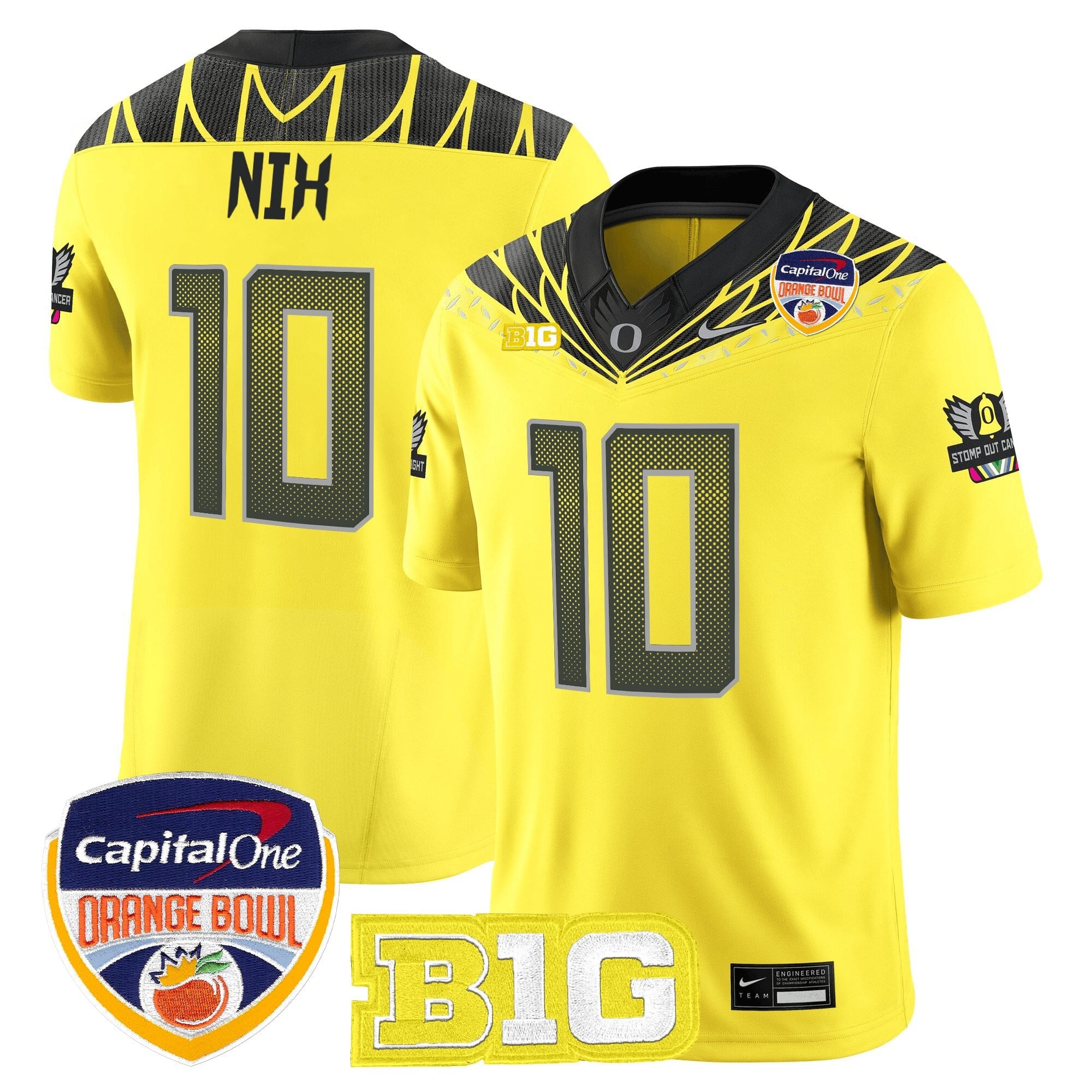 Men's Oregon Ducks 2026 Orange Bowl Vapor Limited Jersey - All Stitched