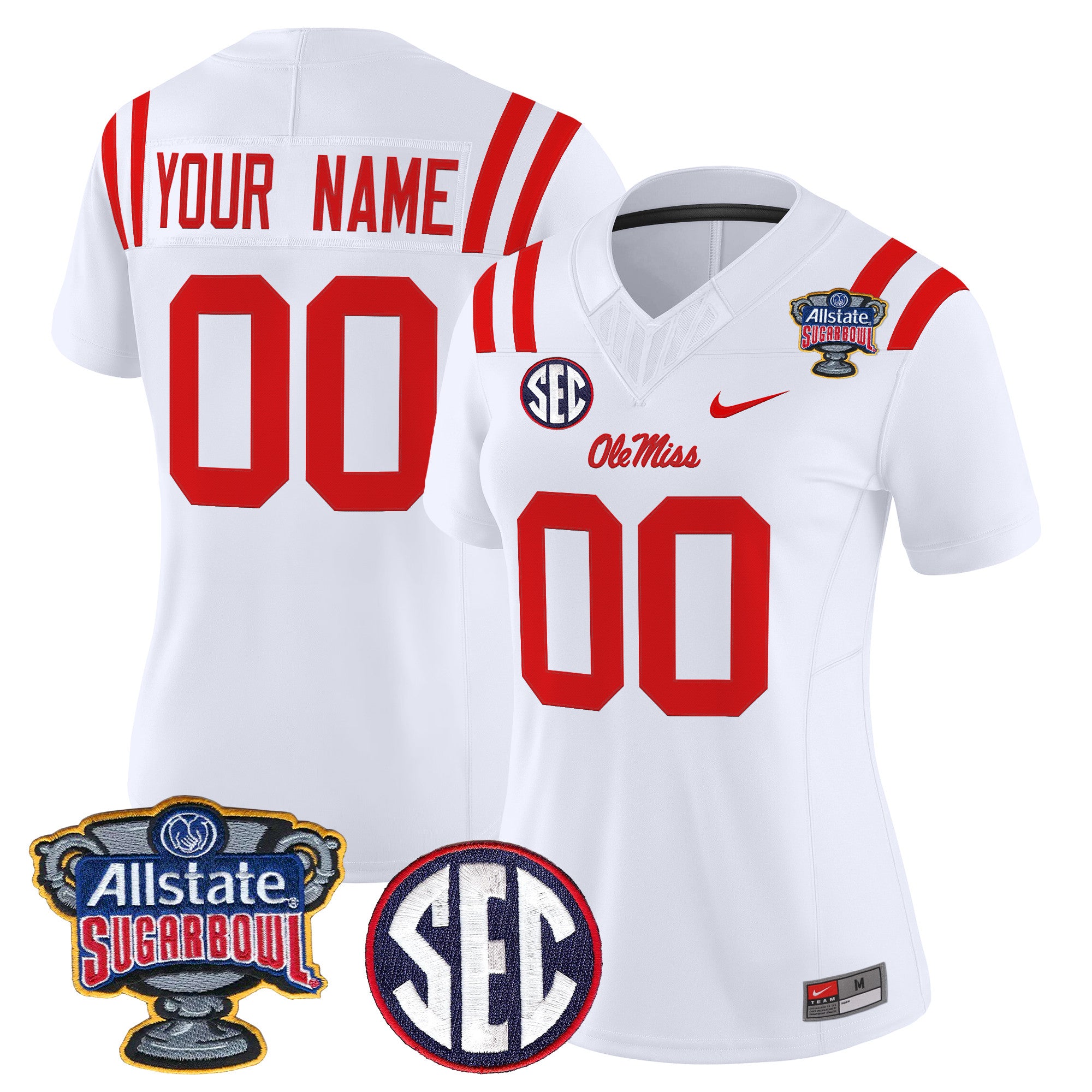 Ole Miss Rebels 2026 Sugar Bowl Vapor Limited Custom Jersey - All Stitched
