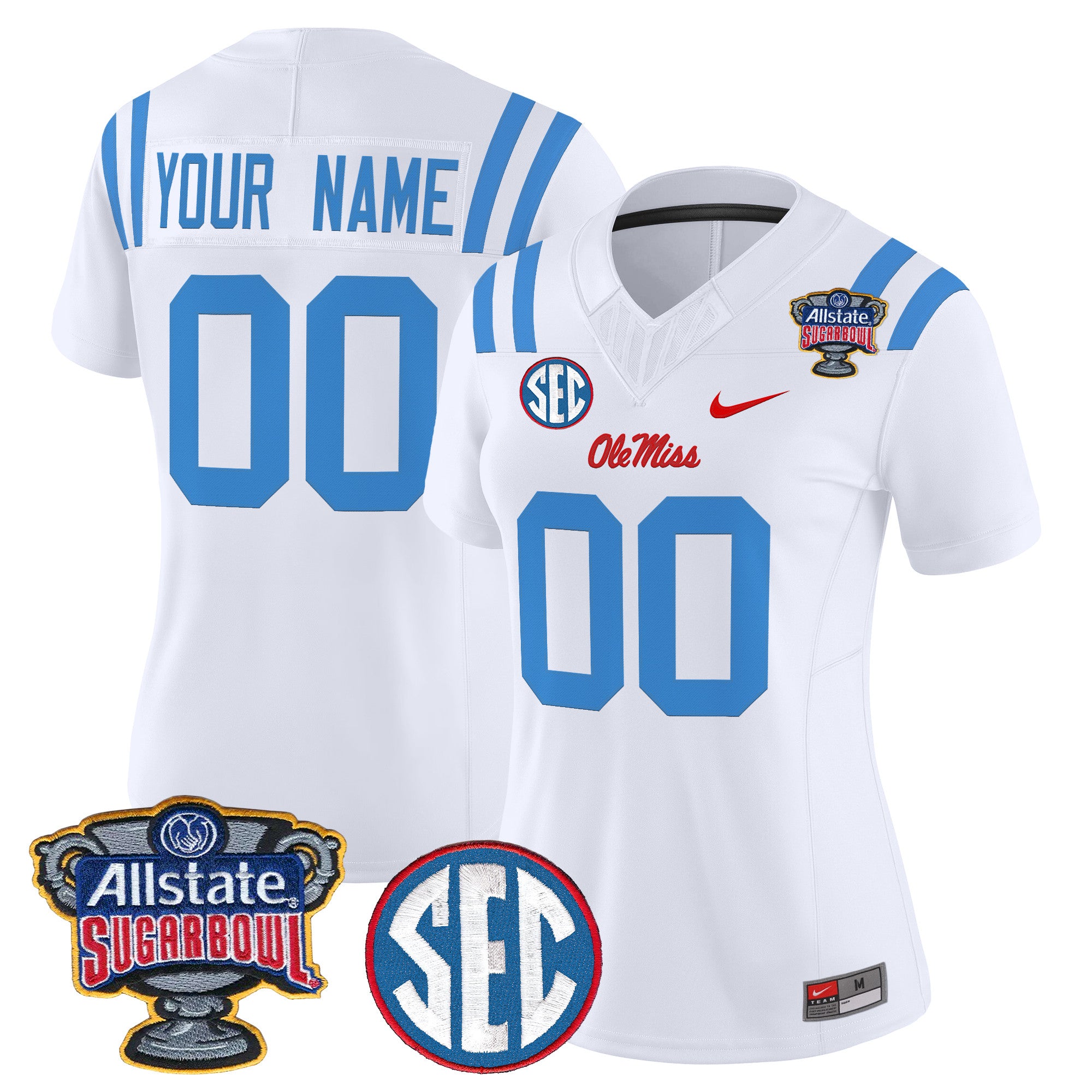Ole Miss Rebels 2026 Sugar Bowl Vapor Limited Custom Jersey - All Stitched