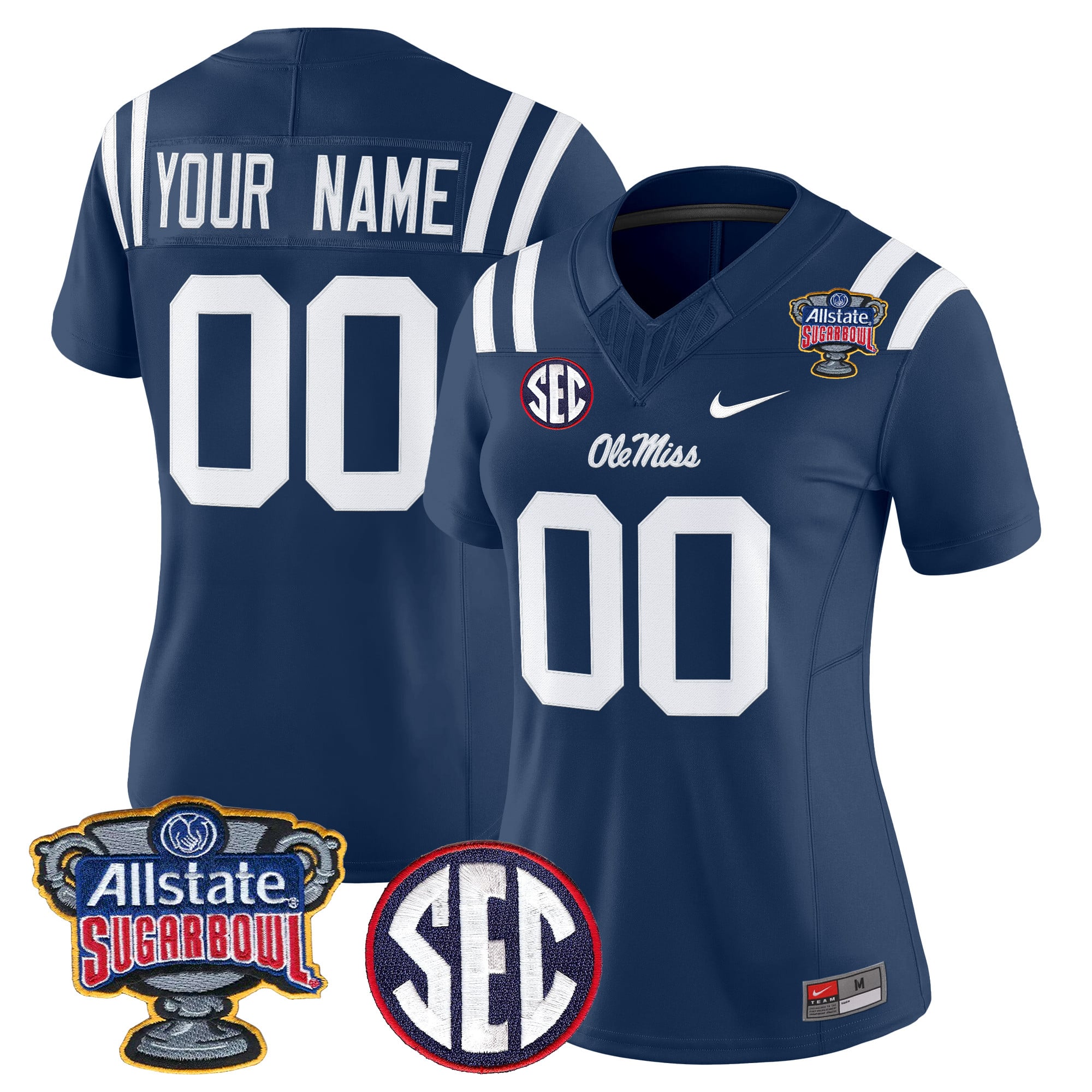 Ole Miss Rebels 2026 Sugar Bowl Vapor Limited Custom Jersey - All Stitched