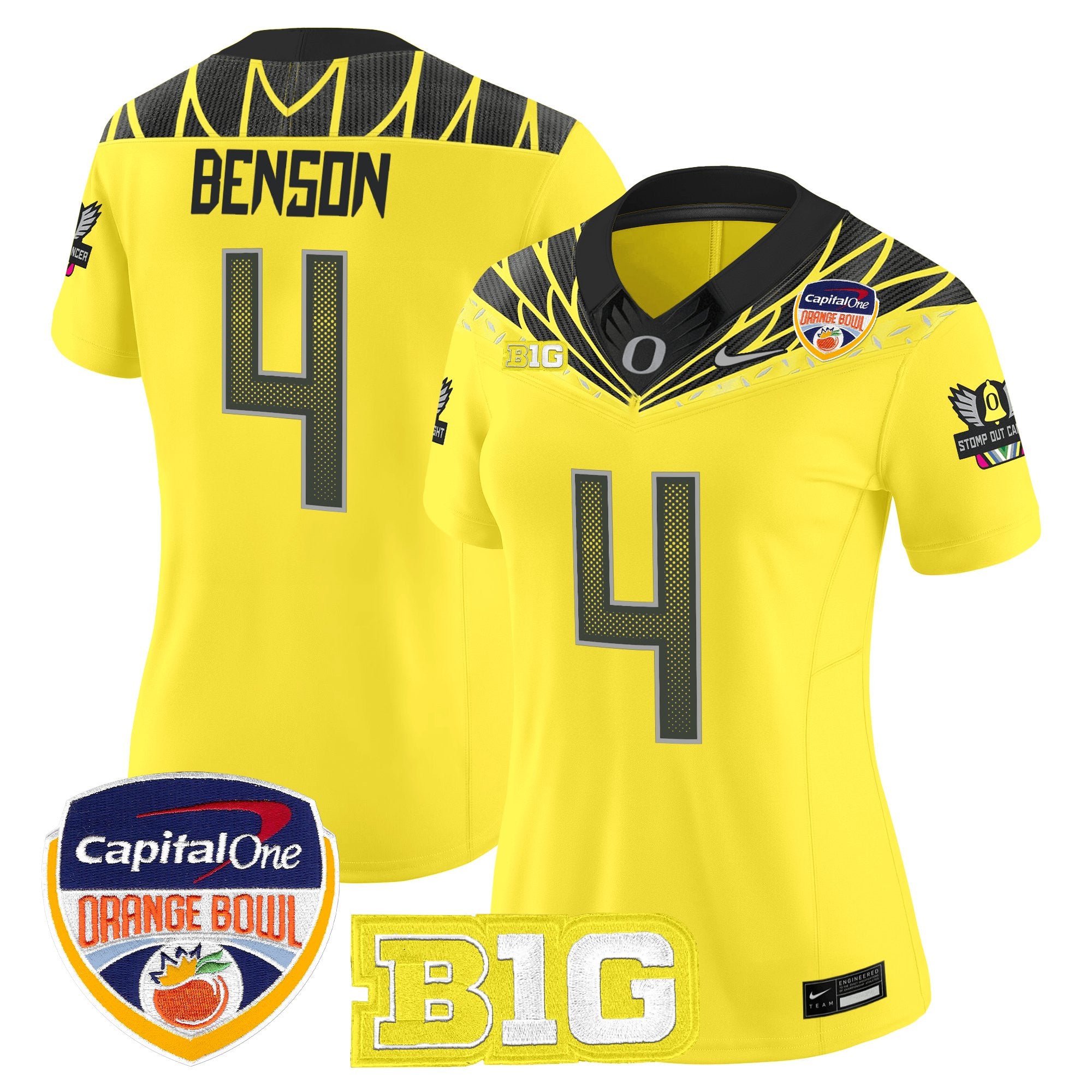 Women's Oregon Ducks 2026 Orange Bowl Vapor Limited Jersey - All Stitched