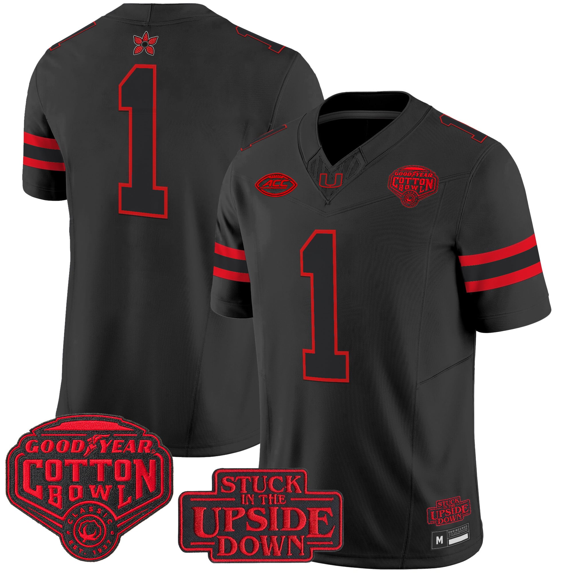 Miami Hurricanes 'Stranger Things Edition' Vapor Limited Jersey - 2025 Cotton Bowl Patch - All Stitched