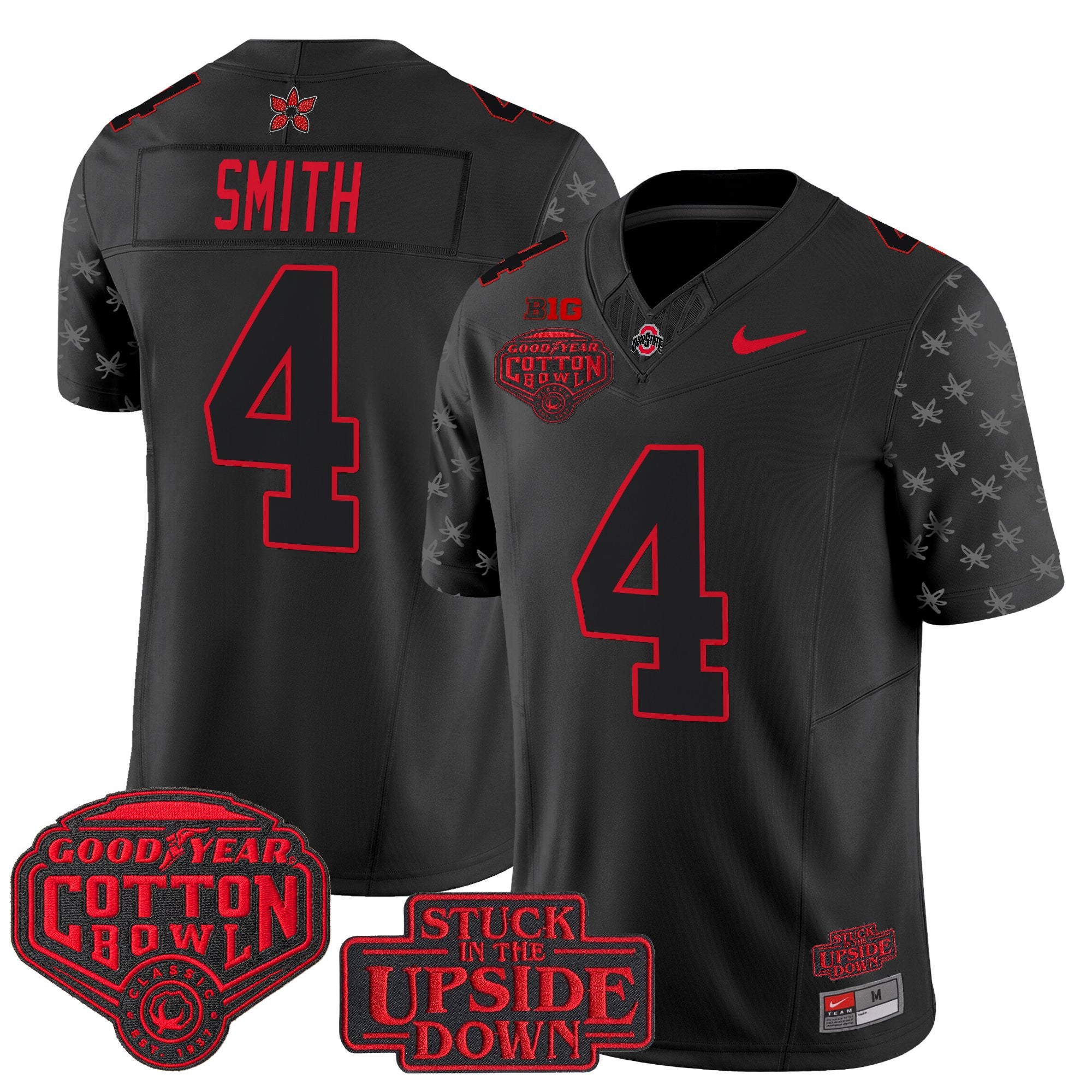 Men's Ohio State Buckeyes 'Stranger Things Edition' Vapor Limited Jersey - 2025 Cotton Bowl Patch - All Stitched