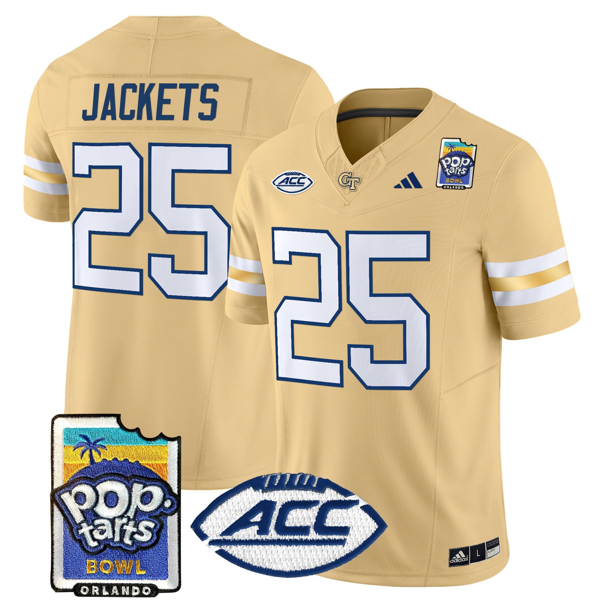 Men's Georgia Tech Yellow Jackets Pop-Tarts Bowl Vapor Limited Jersey - All stitched