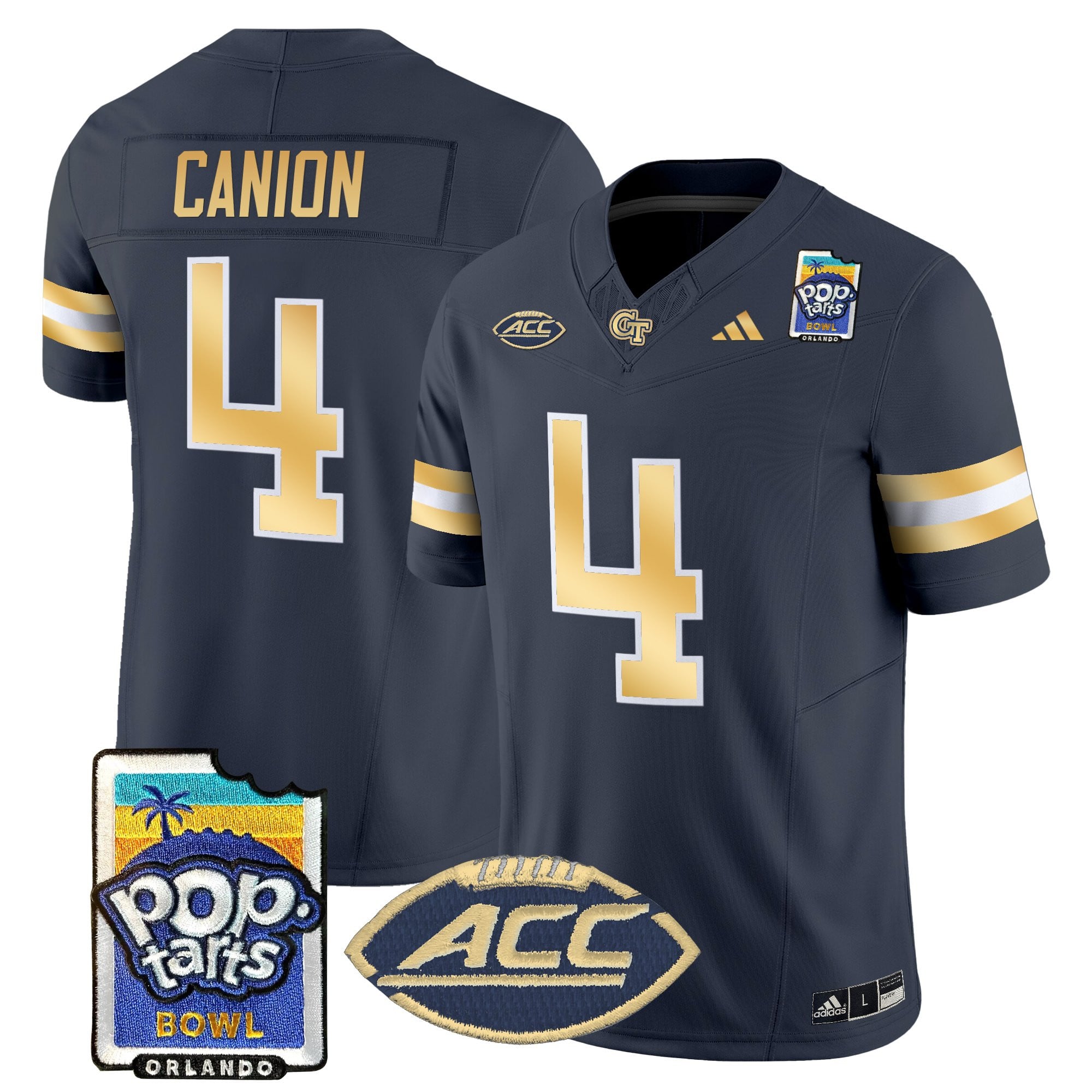 Men's Georgia Tech Yellow Jackets Pop-Tarts Bowl Vapor Limited Jersey - All stitched