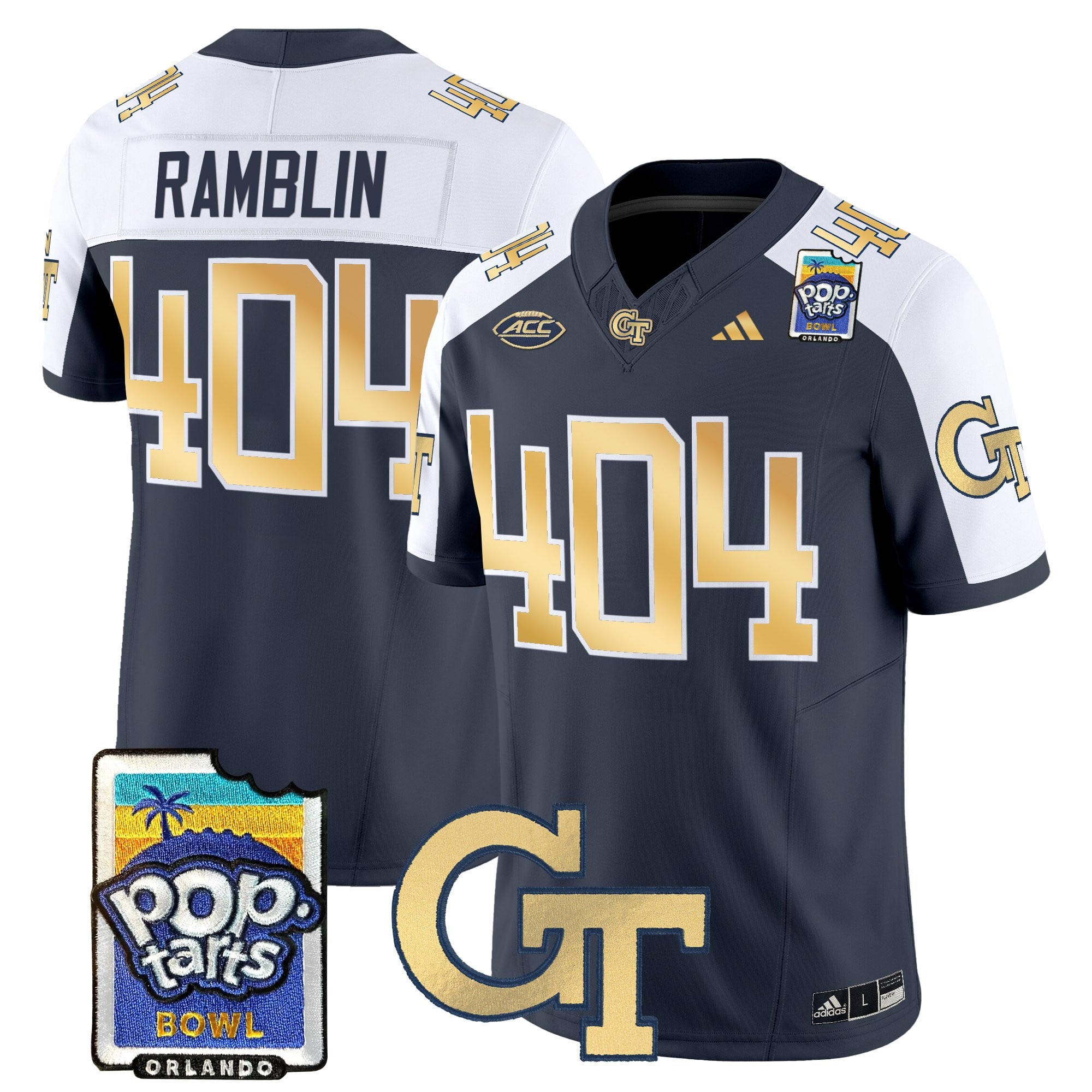 Men's Georgia Tech Yellow Jackets Pop-Tarts Bowl Vapor Limited Jersey - All stitched