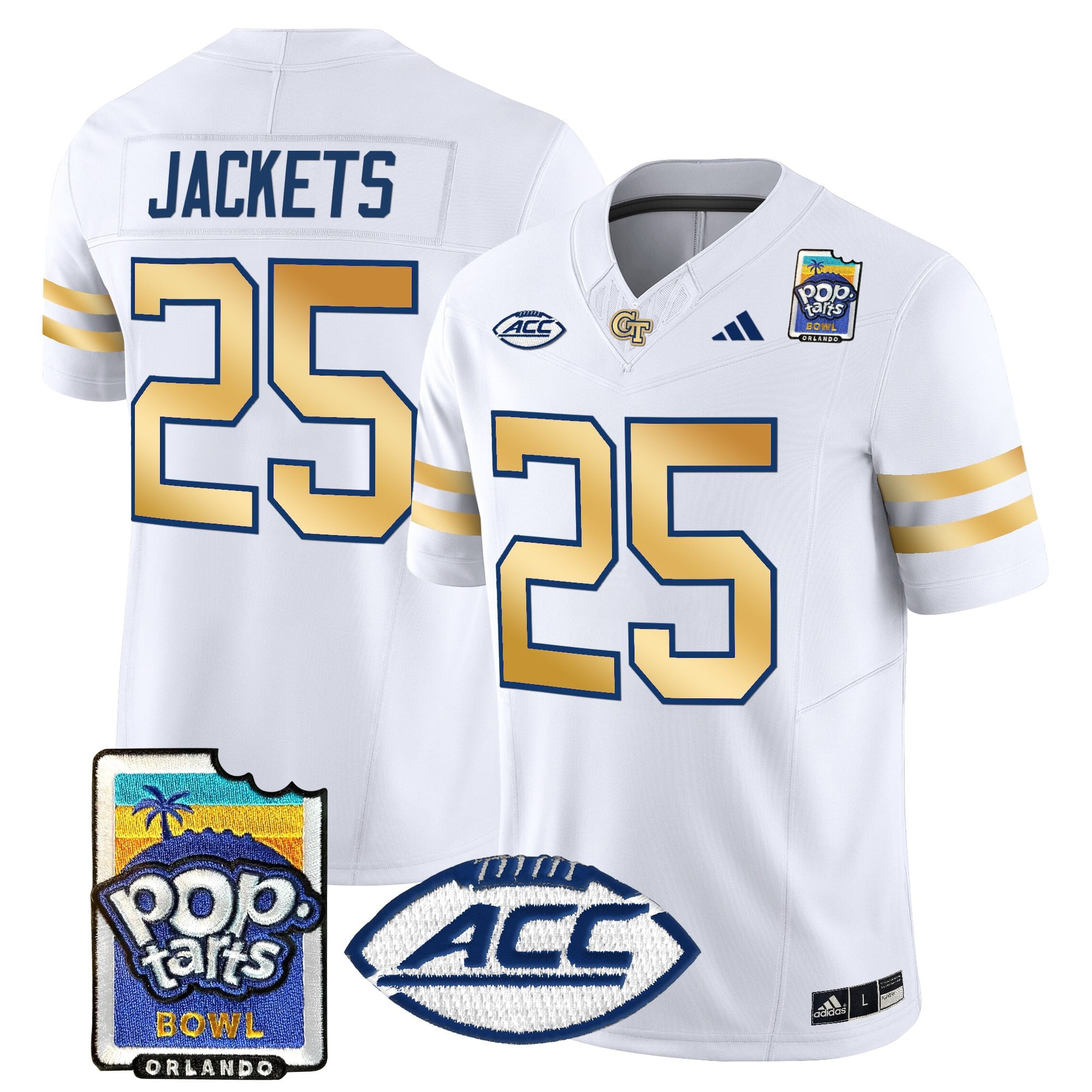 Men's Georgia Tech Yellow Jackets Pop-Tarts Bowl Vapor Limited Jersey - All stitched