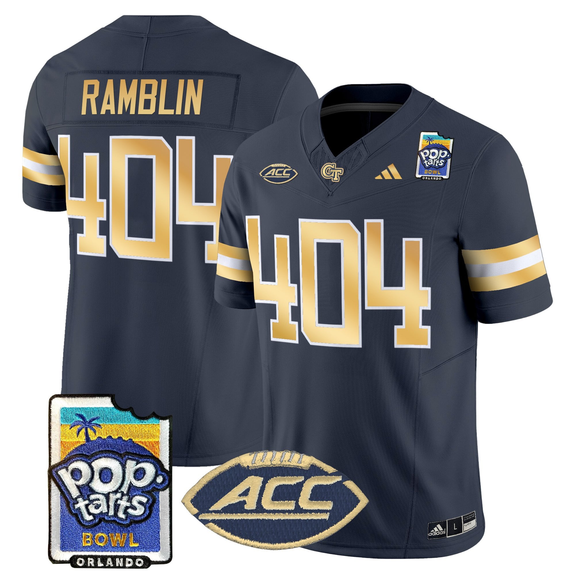 Men's Georgia Tech Yellow Jackets Pop-Tarts Bowl Vapor Limited Jersey - All stitched