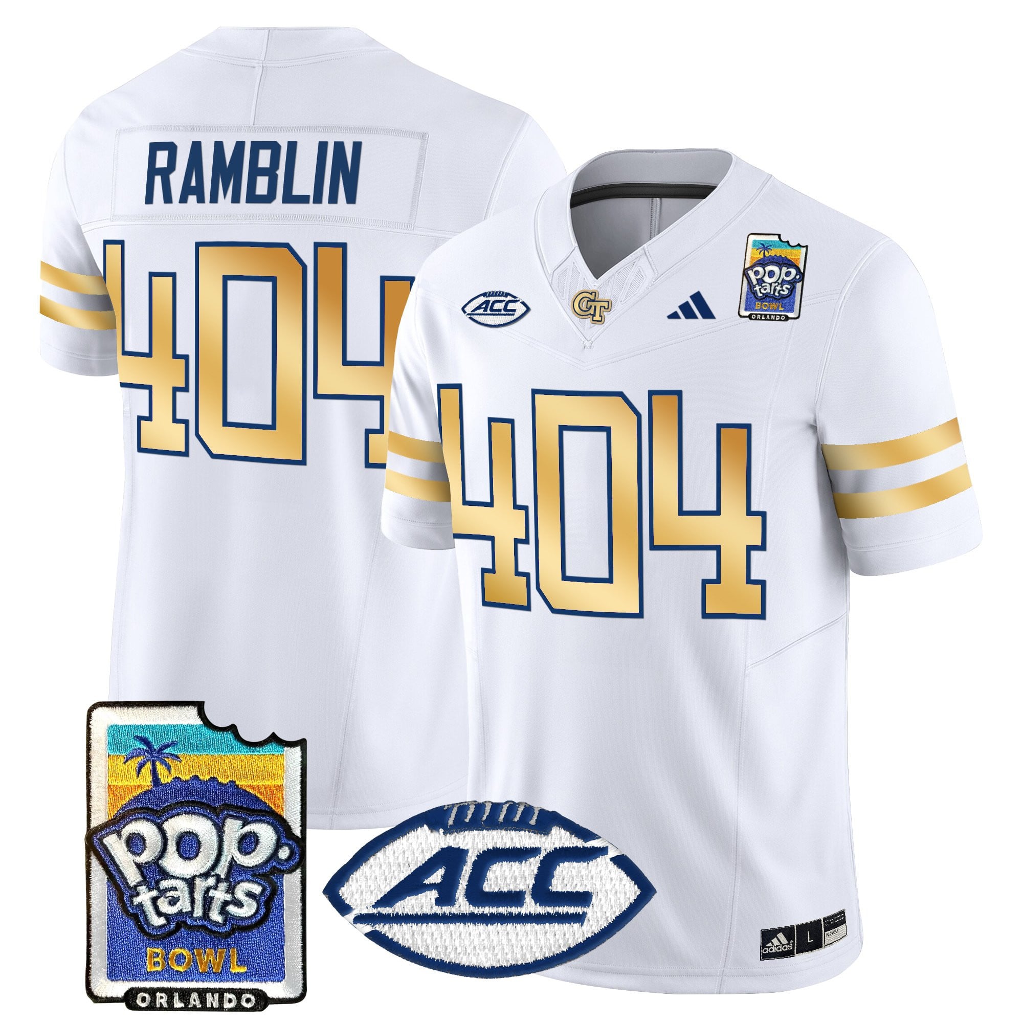 Men's Georgia Tech Yellow Jackets Pop-Tarts Bowl Vapor Limited Jersey - All stitched