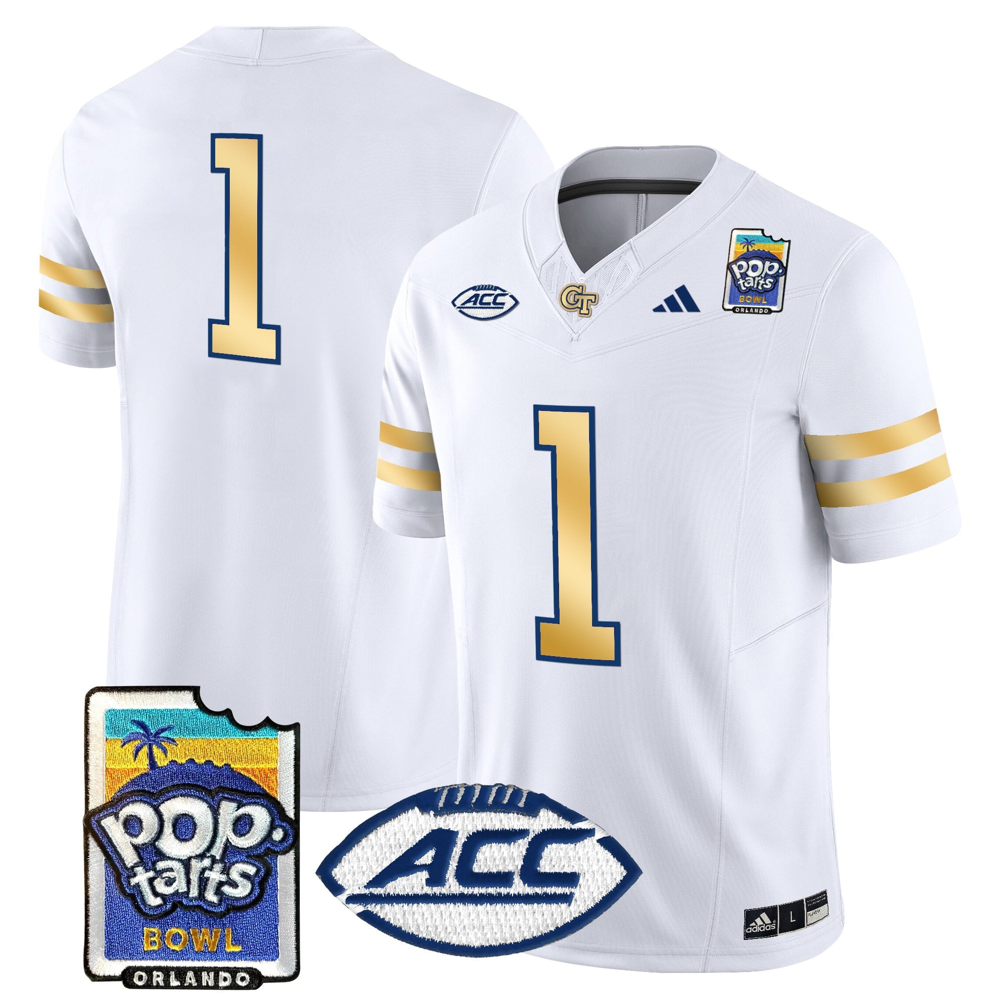 Men's Georgia Tech Yellow Jackets Pop-Tarts Bowl Vapor Limited Jersey - All stitched
