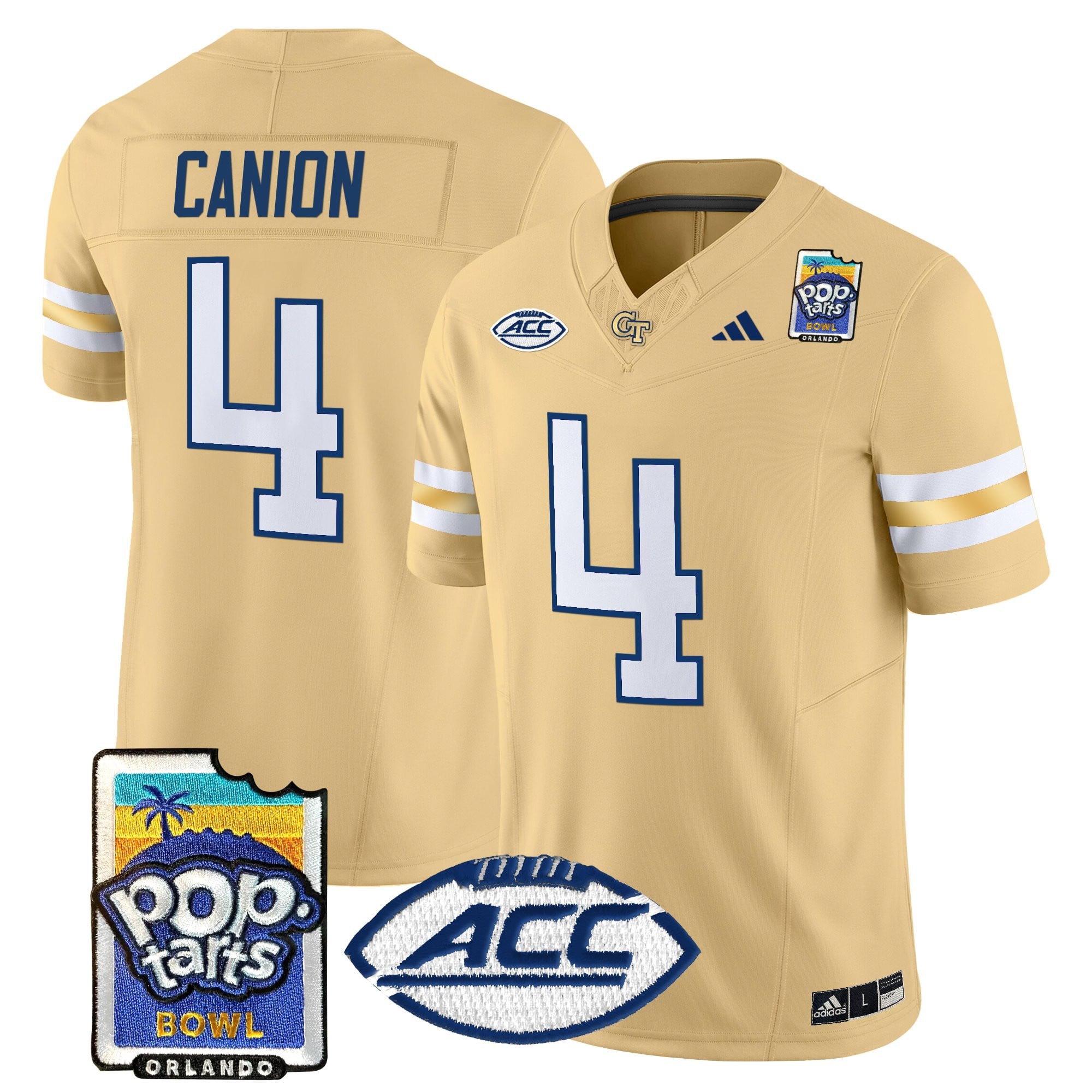 Men's Georgia Tech Yellow Jackets Pop-Tarts Bowl Vapor Limited Jersey - All stitched