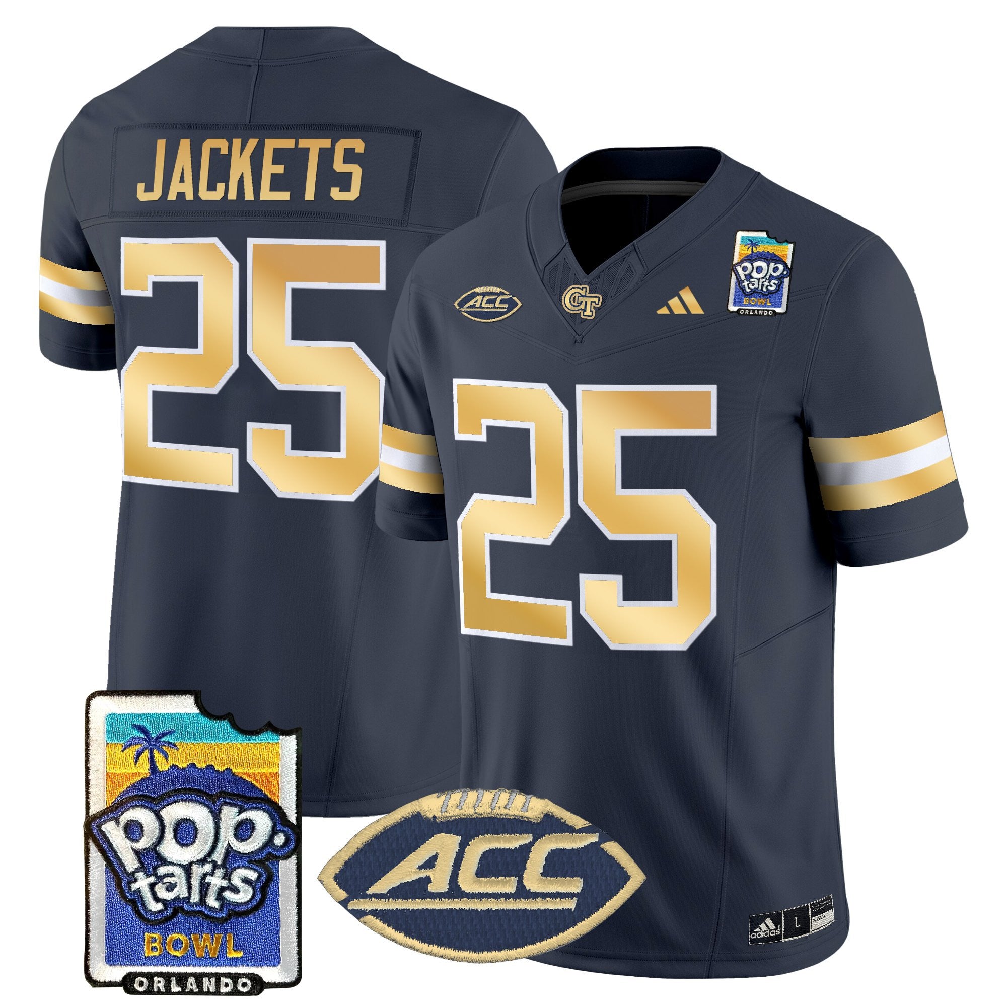 Men's Georgia Tech Yellow Jackets Pop-Tarts Bowl Vapor Limited Jersey - All stitched