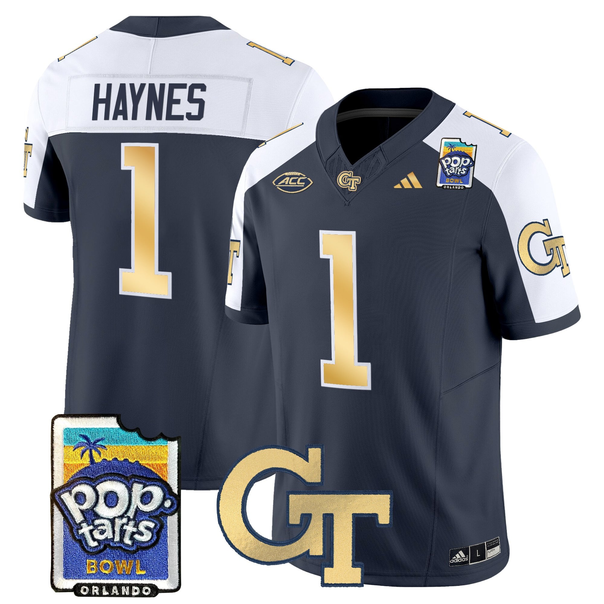 Men's Georgia Tech Yellow Jackets Pop-Tarts Bowl Vapor Limited Jersey - All stitched