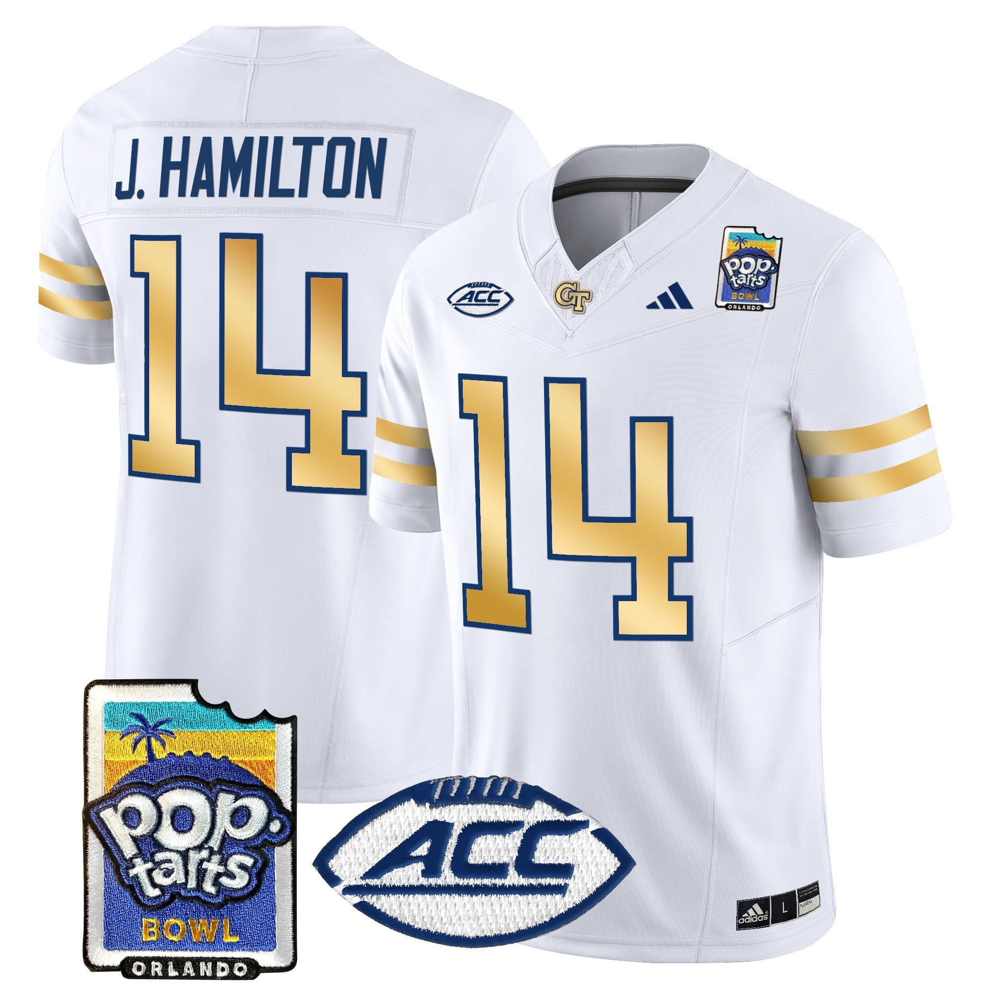 Men's Georgia Tech Yellow Jackets Pop-Tarts Bowl Vapor Limited Jersey - All stitched