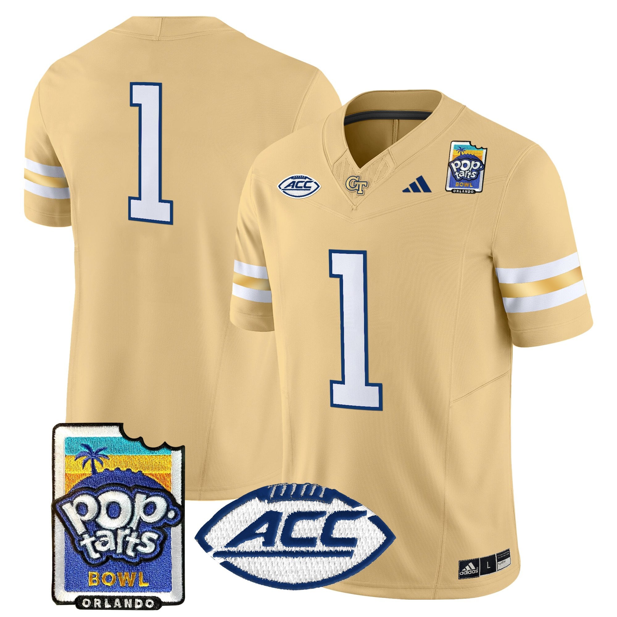 Men's Georgia Tech Yellow Jackets Pop-Tarts Bowl Vapor Limited Jersey - All stitched