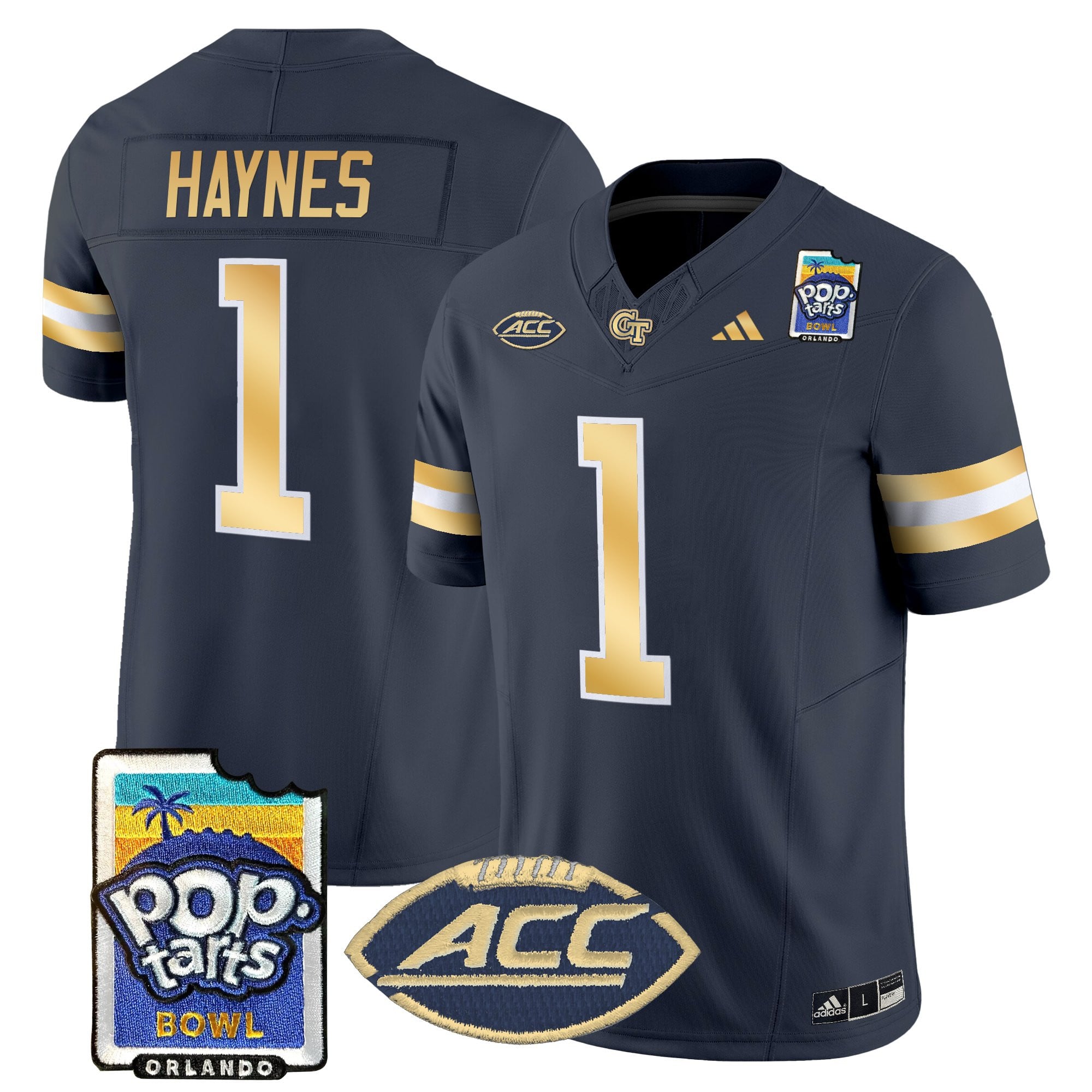 Men's Georgia Tech Yellow Jackets Pop-Tarts Bowl Vapor Limited Jersey - All stitched