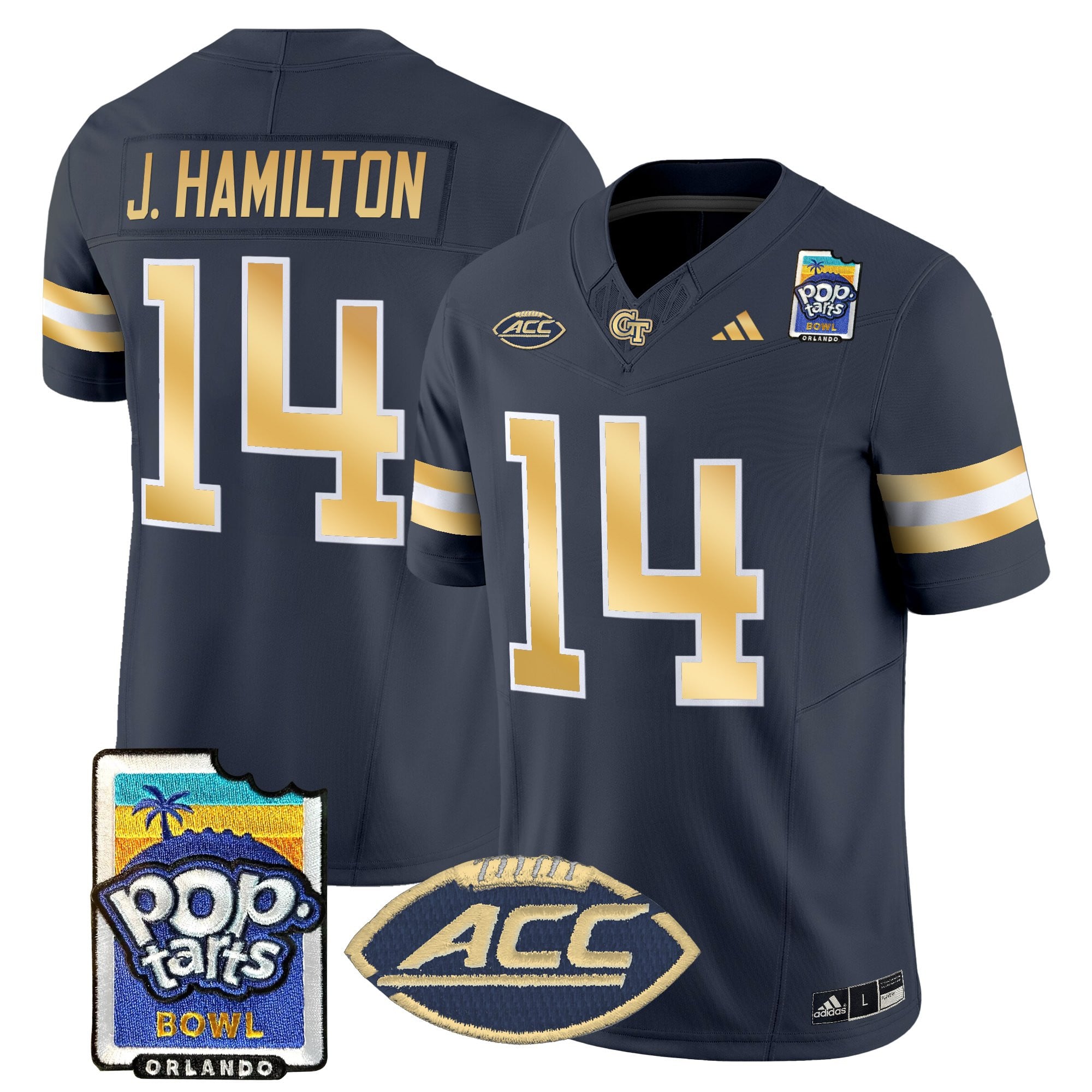 Men's Georgia Tech Yellow Jackets Pop-Tarts Bowl Vapor Limited Jersey - All stitched