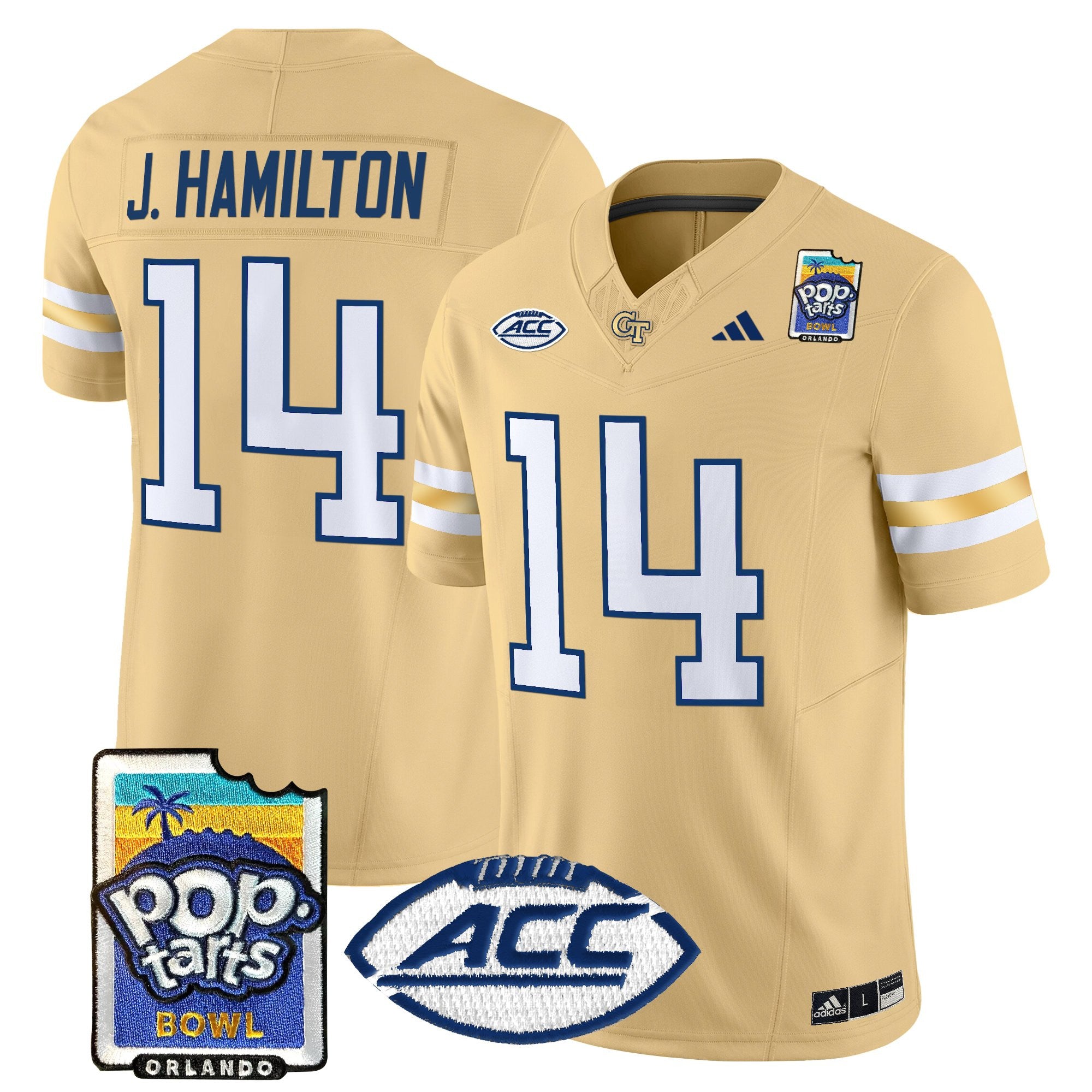 Men's Georgia Tech Yellow Jackets Pop-Tarts Bowl Vapor Limited Jersey - All stitched