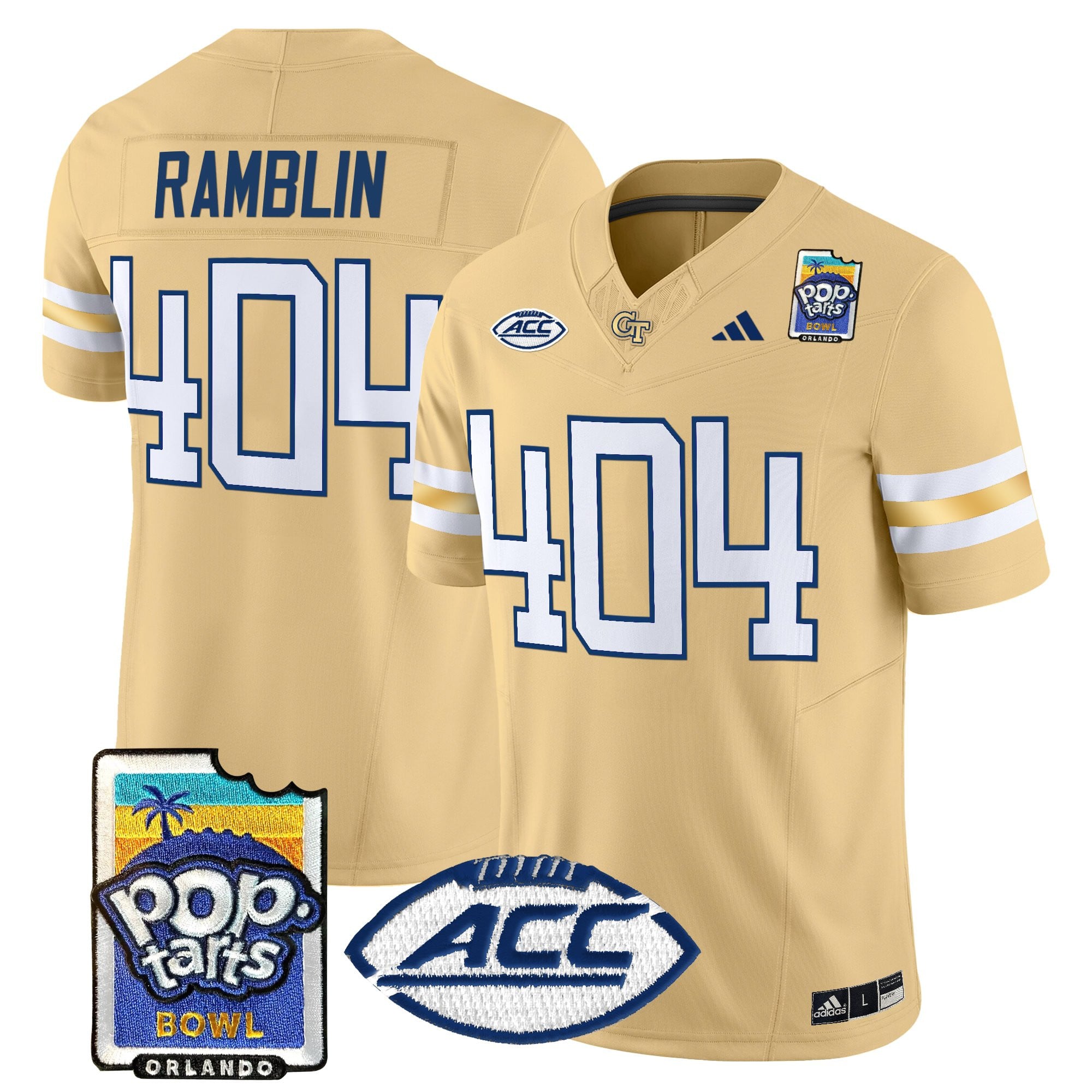 Men's Georgia Tech Yellow Jackets Pop-Tarts Bowl Vapor Limited Jersey - All stitched