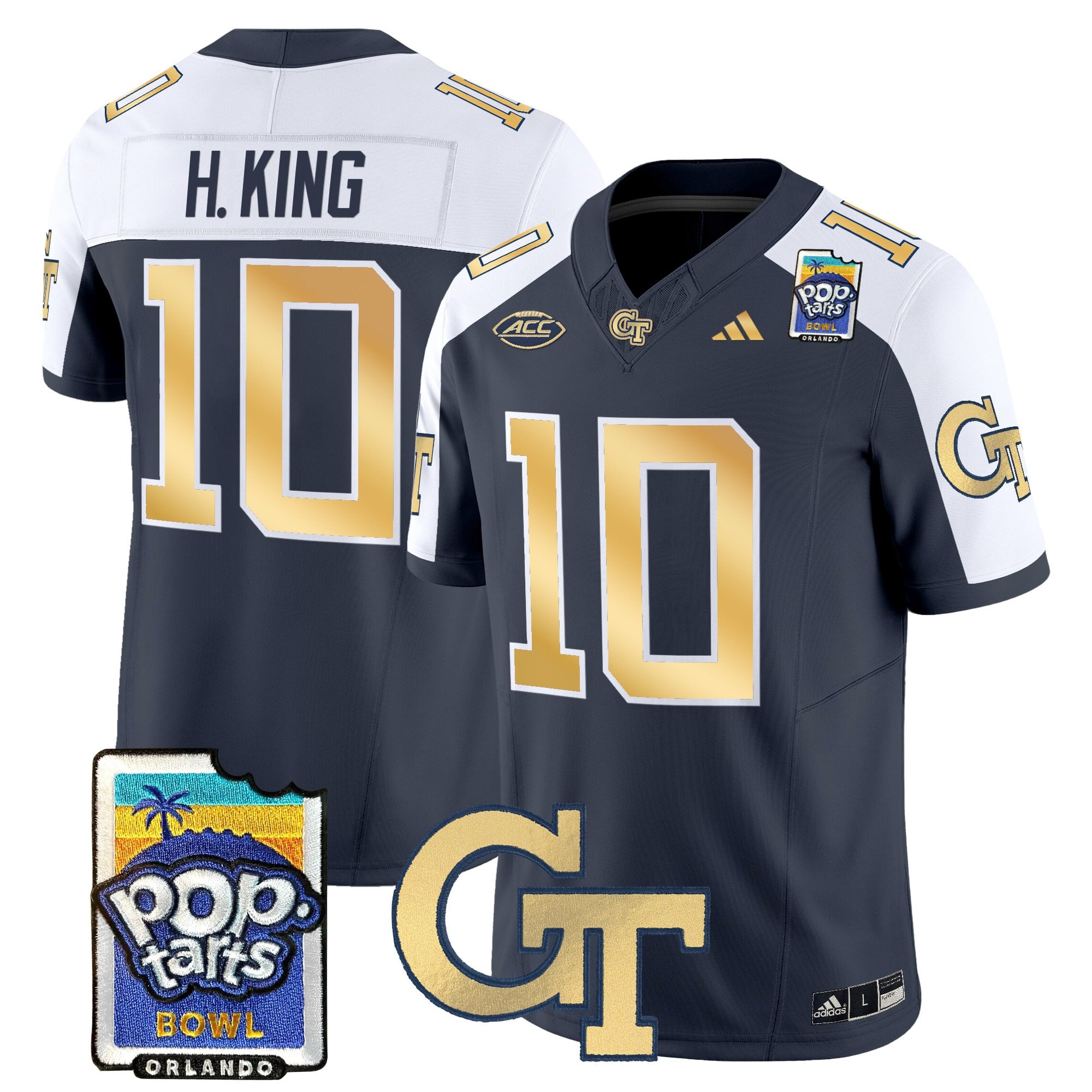 Men's Georgia Tech Yellow Jackets Pop-Tarts Bowl Vapor Limited Jersey - All stitched