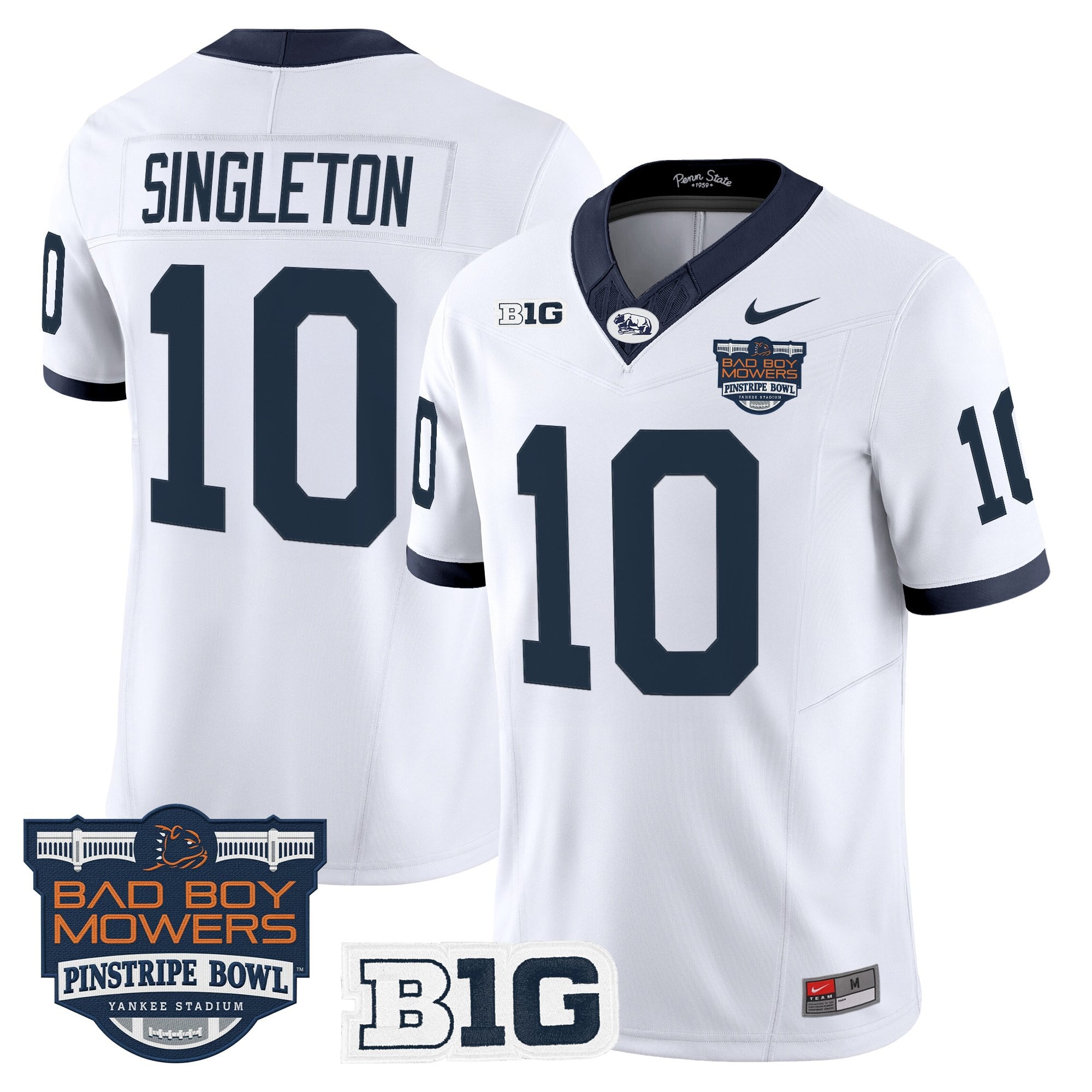 Men's Penn State Nittany Lions Throwback Vapor Limited Jersey - Pinstripe Bowl Patch - All Stitched