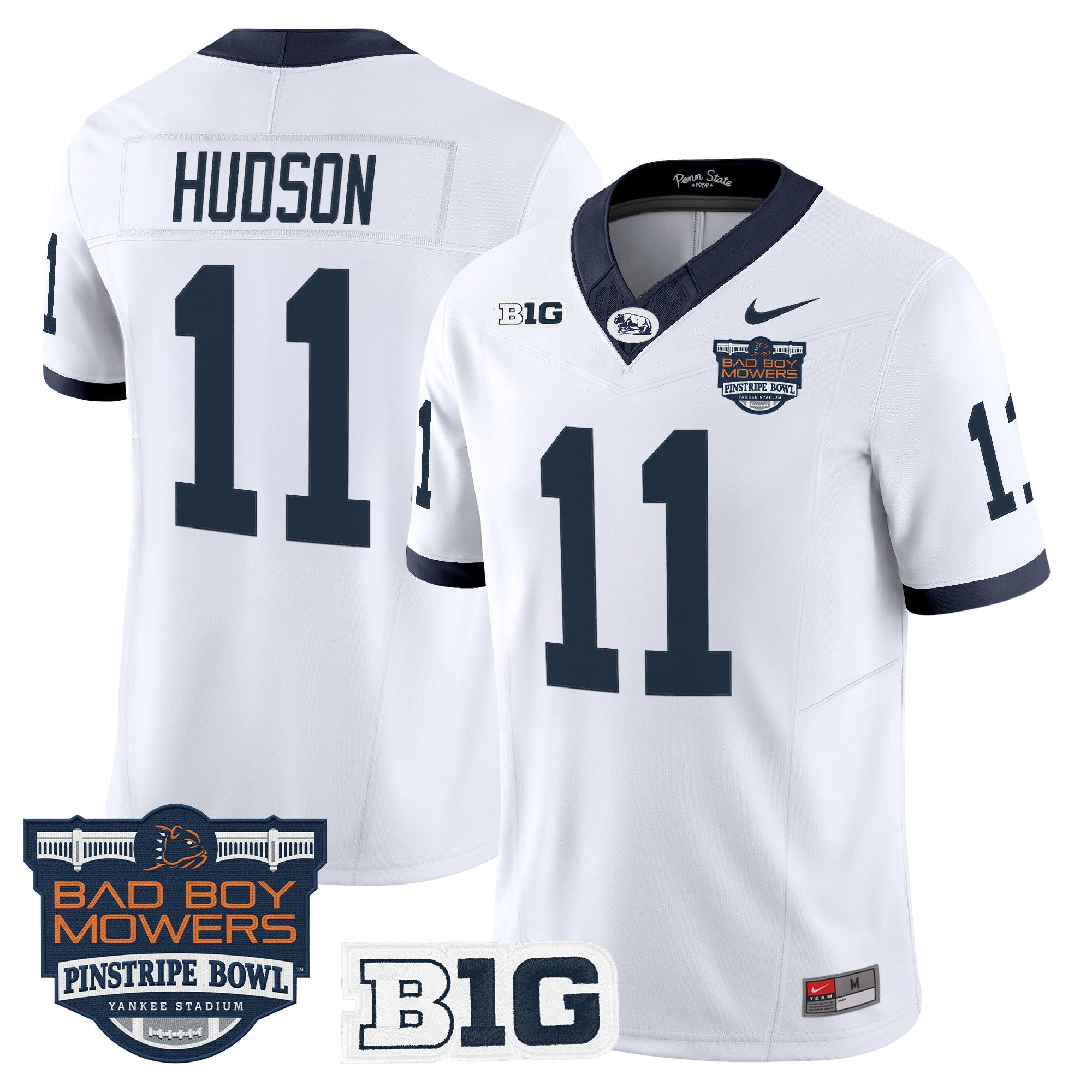 Men's Penn State Nittany Lions Throwback Vapor Limited Jersey - Pinstripe Bowl Patch - All Stitched