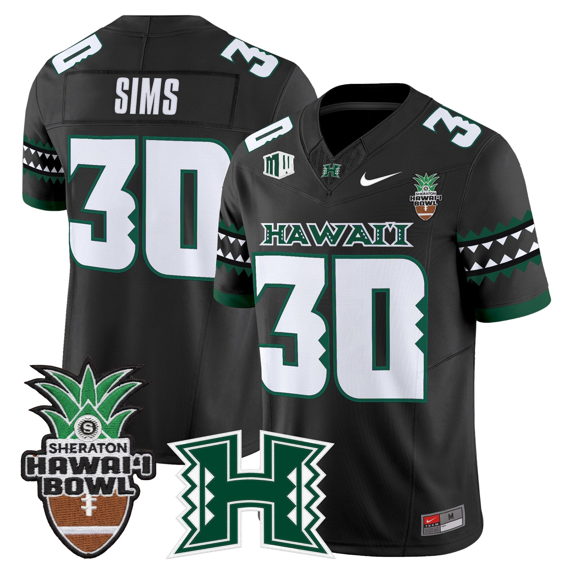 Men's Hawai'i Rainbow Warriors 2025 Hawai'i Bowl Vapor Limited Jersey - All Stitched