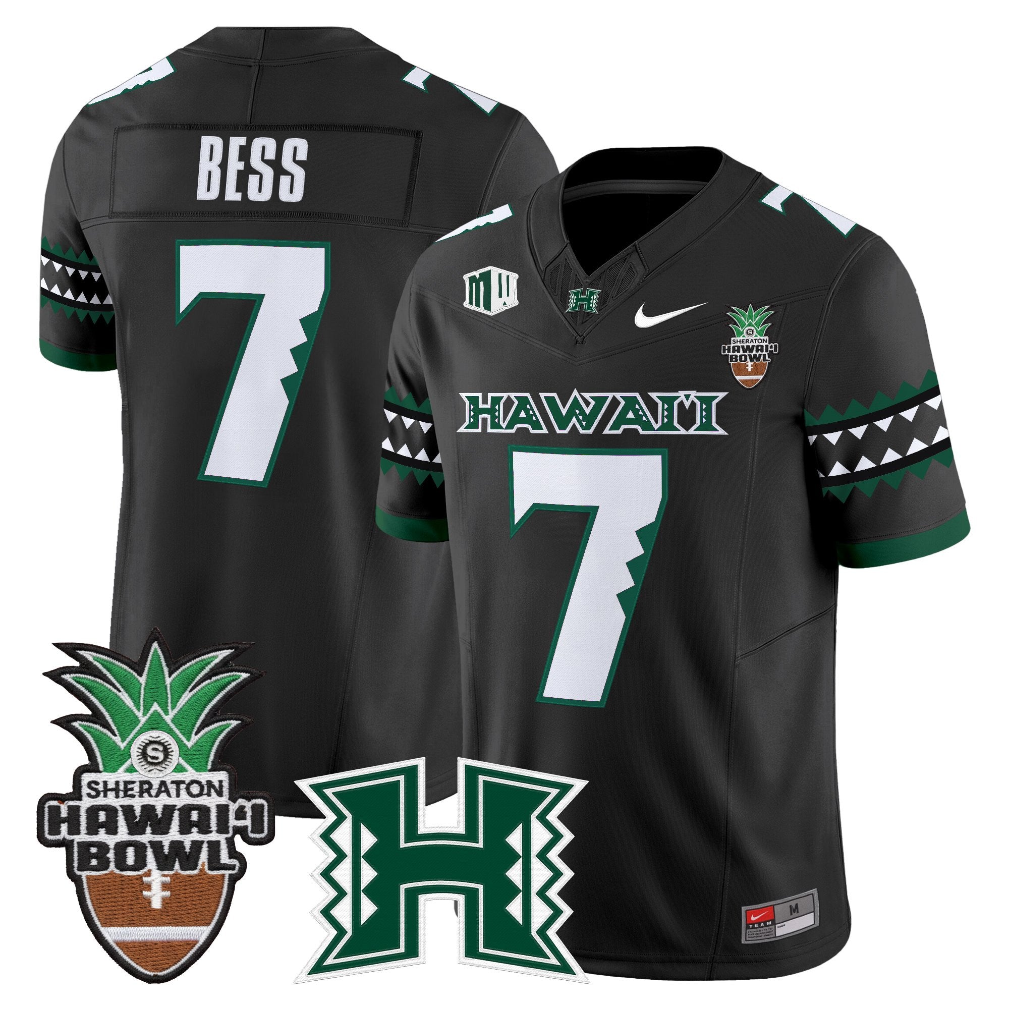 Men's Hawai'i Rainbow Warriors 2025 Hawai'i Bowl Vapor Limited Jersey - All Stitched