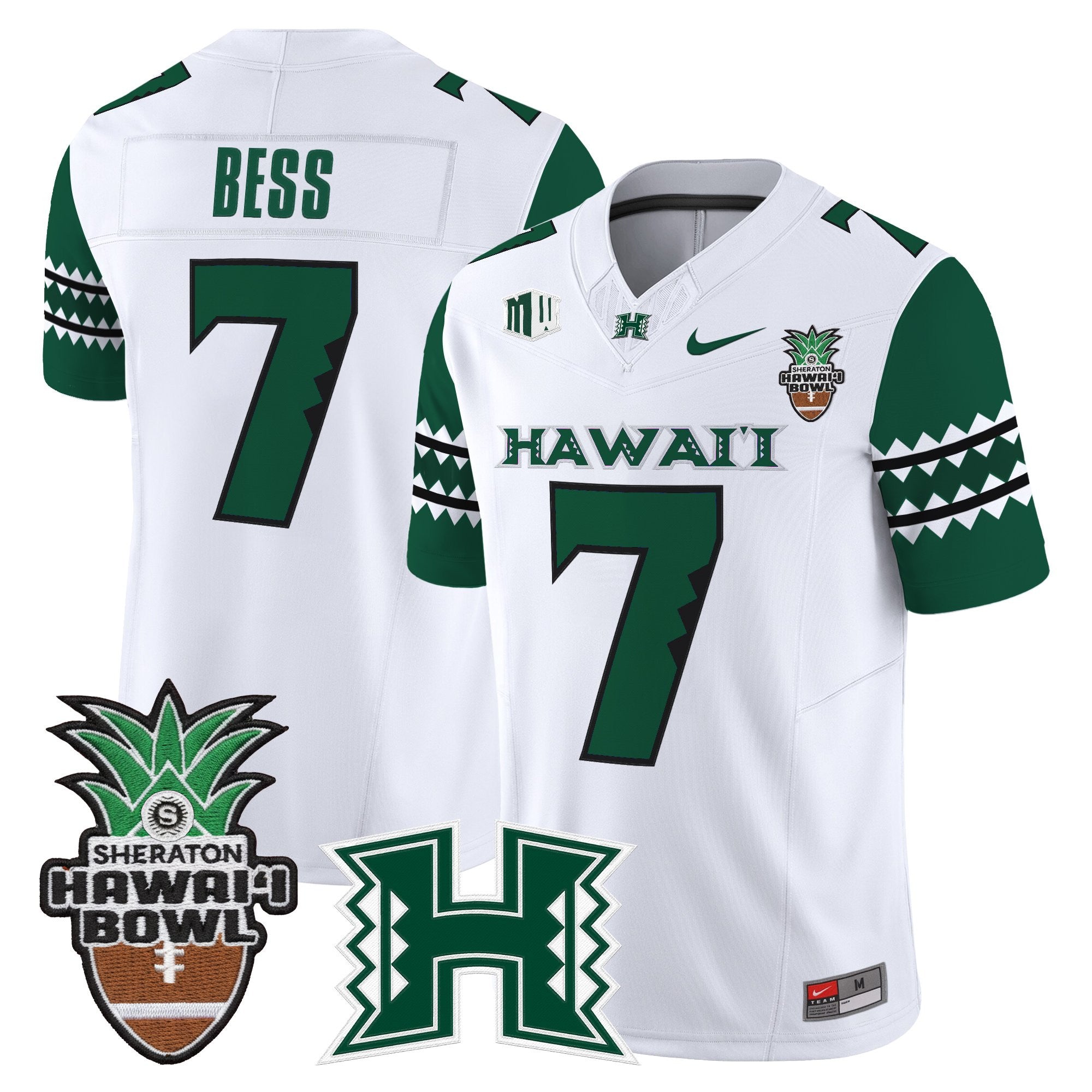 Men's Hawai'i Rainbow Warriors 2025 Hawai'i Bowl Vapor Limited Jersey - All Stitched