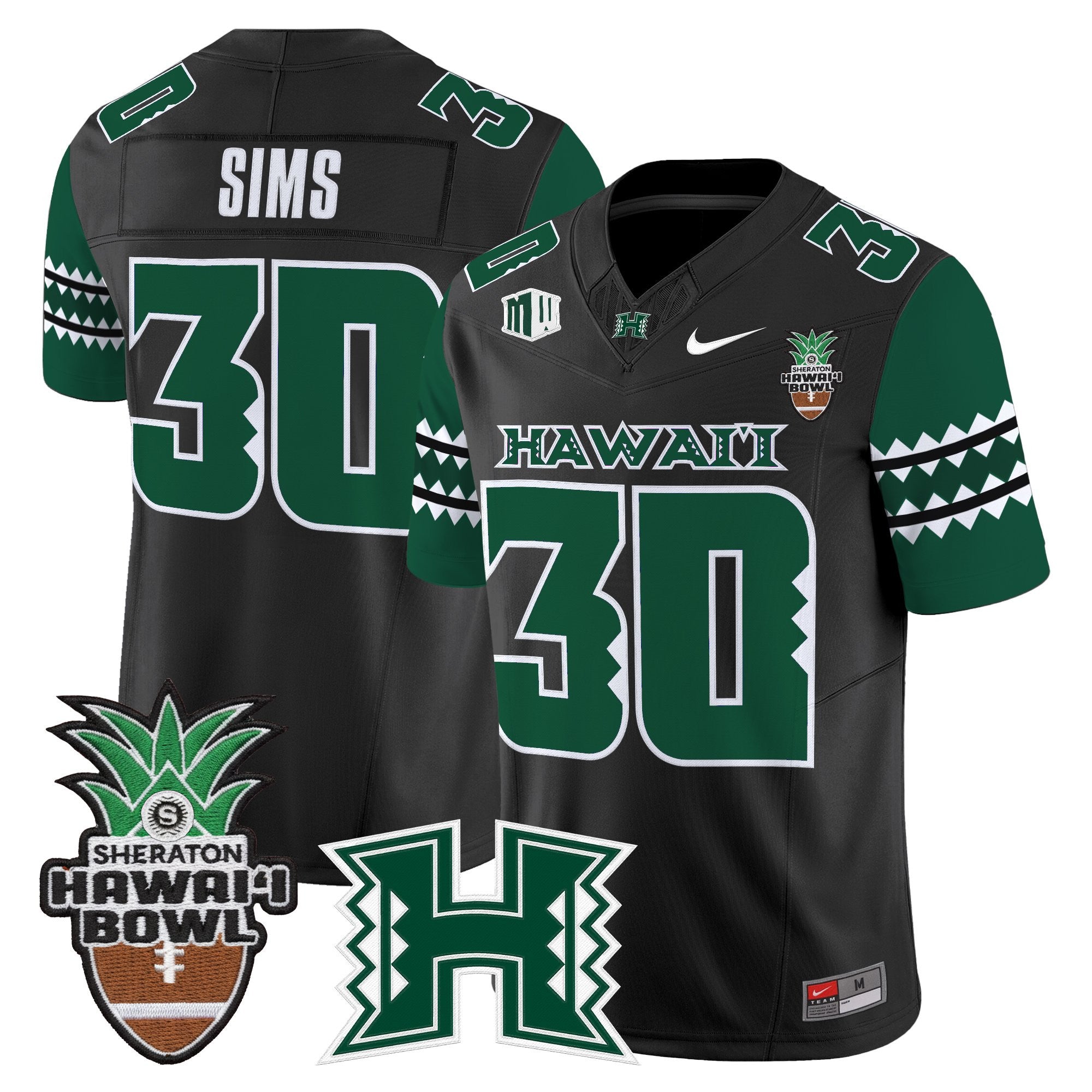 Men's Hawai'i Rainbow Warriors 2025 Hawai'i Bowl Vapor Limited Jersey - All Stitched