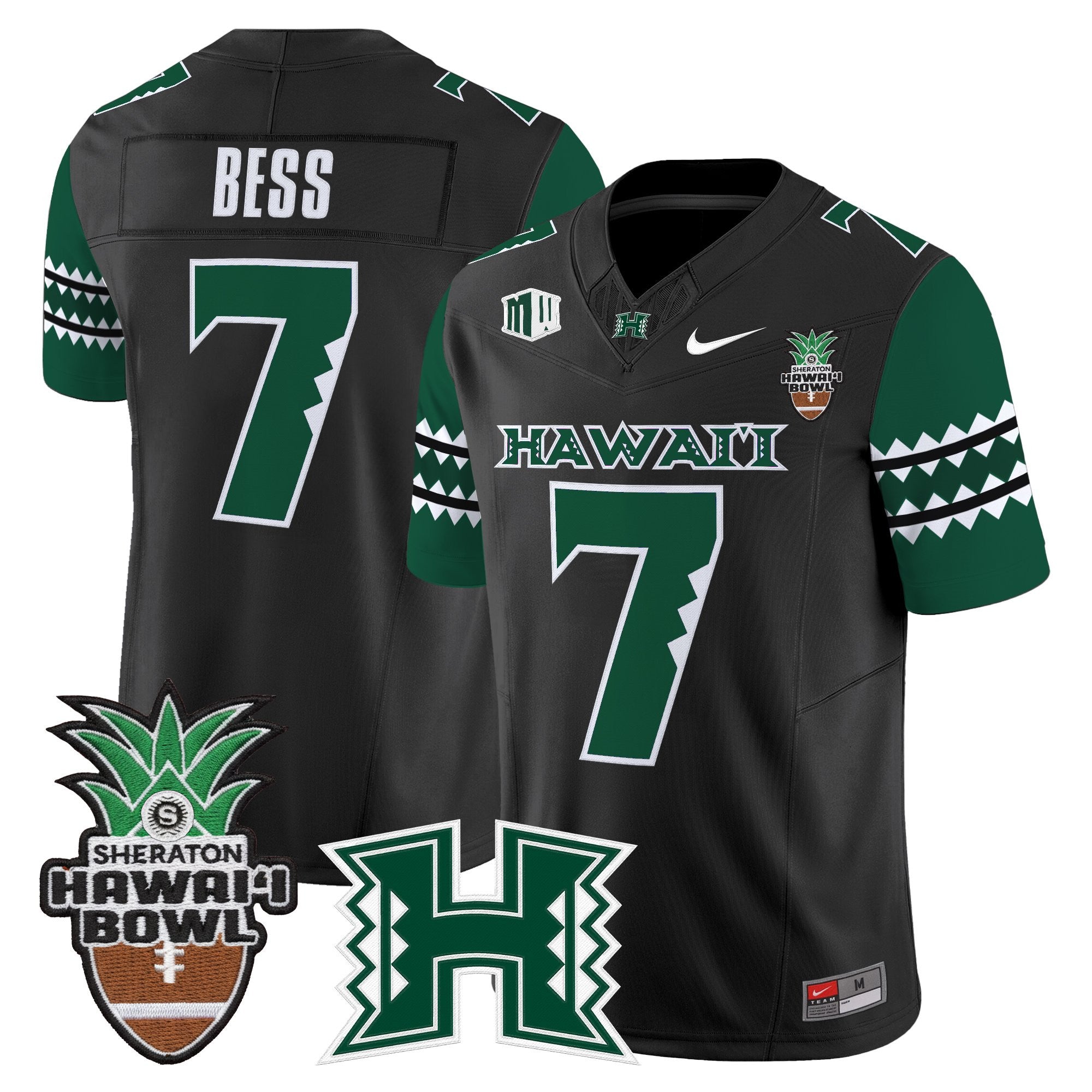 Men's Hawai'i Rainbow Warriors 2025 Hawai'i Bowl Vapor Limited Jersey - All Stitched