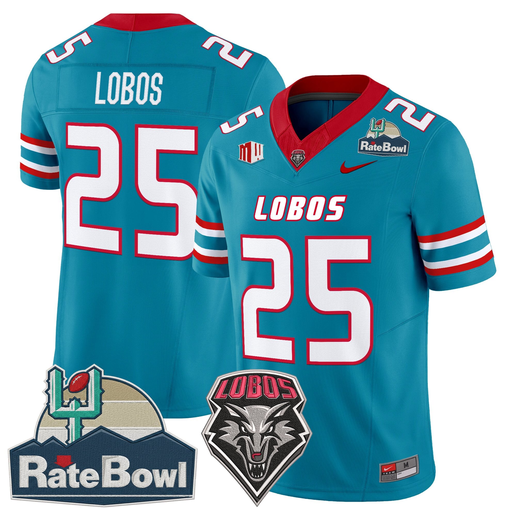 Men's New Mexico Lobos 2025 Rate Bowl Vapor Limited Jersey - All Stitched